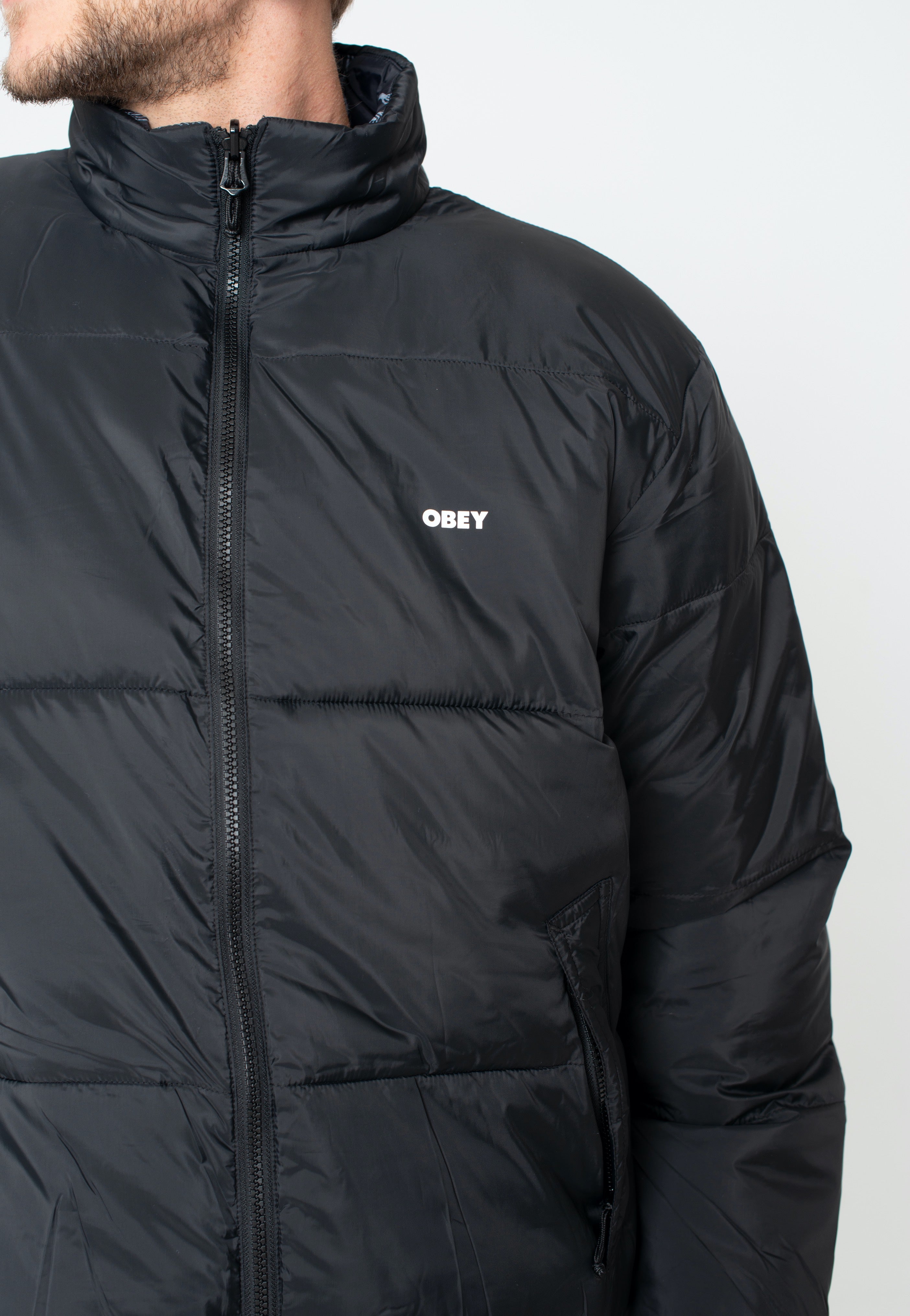 Obey - Benny Puffer Black Multi - Jacket | Men-Image