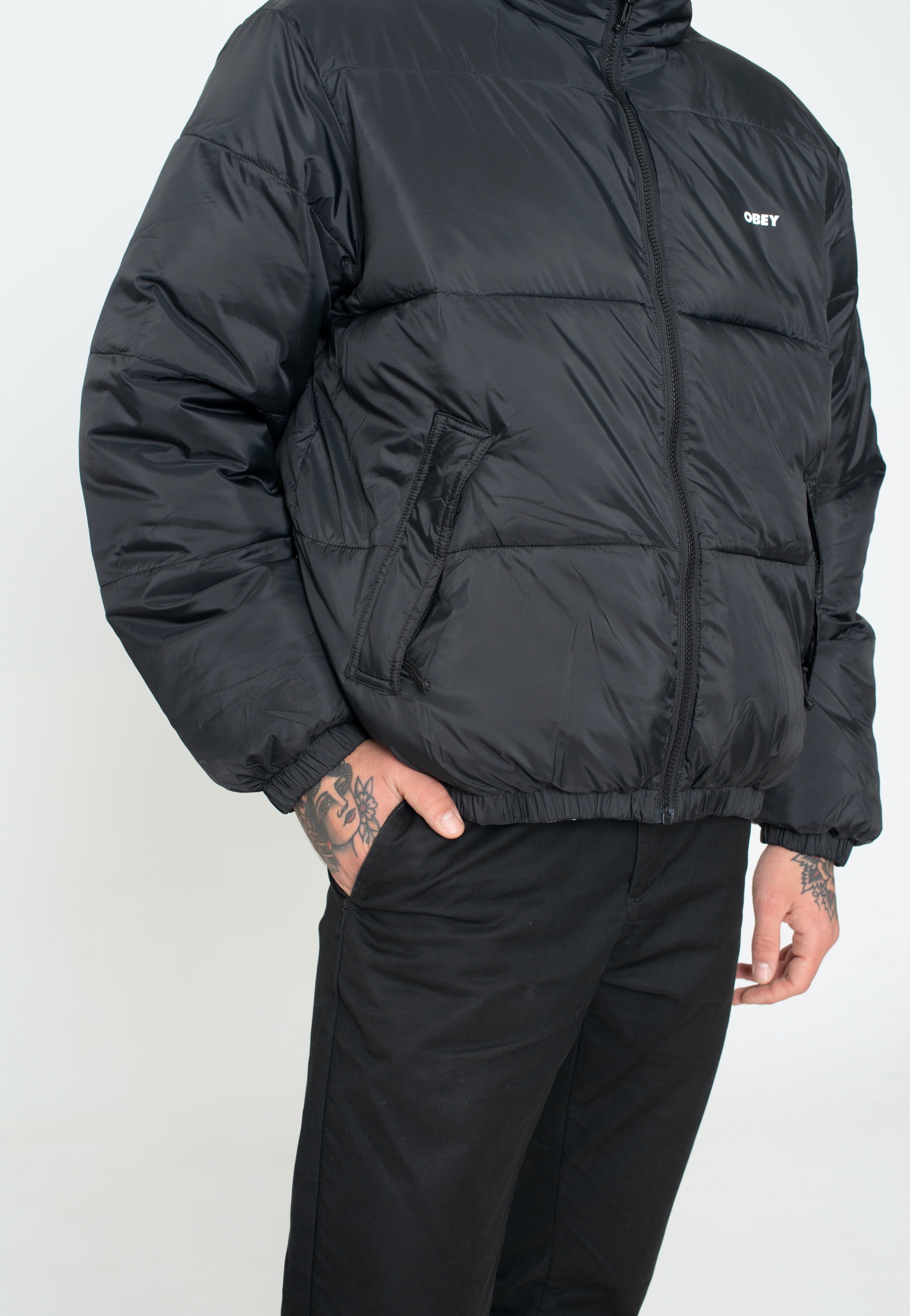 Obey - Benny Puffer Black Multi - Jacket | Men-Image