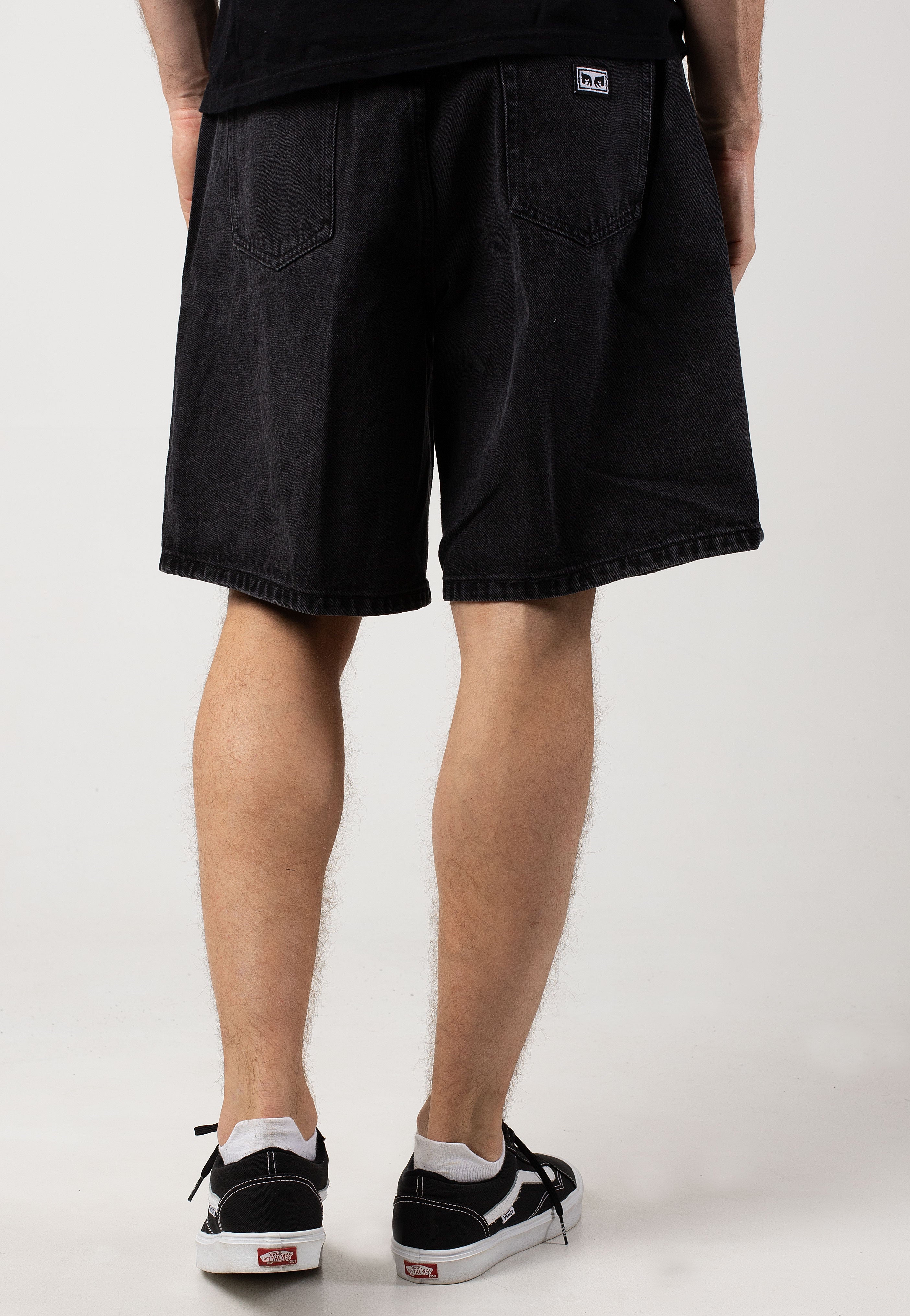 Obey - Bigwig Baggy Denim Faded Black - Shorts | Men-Image