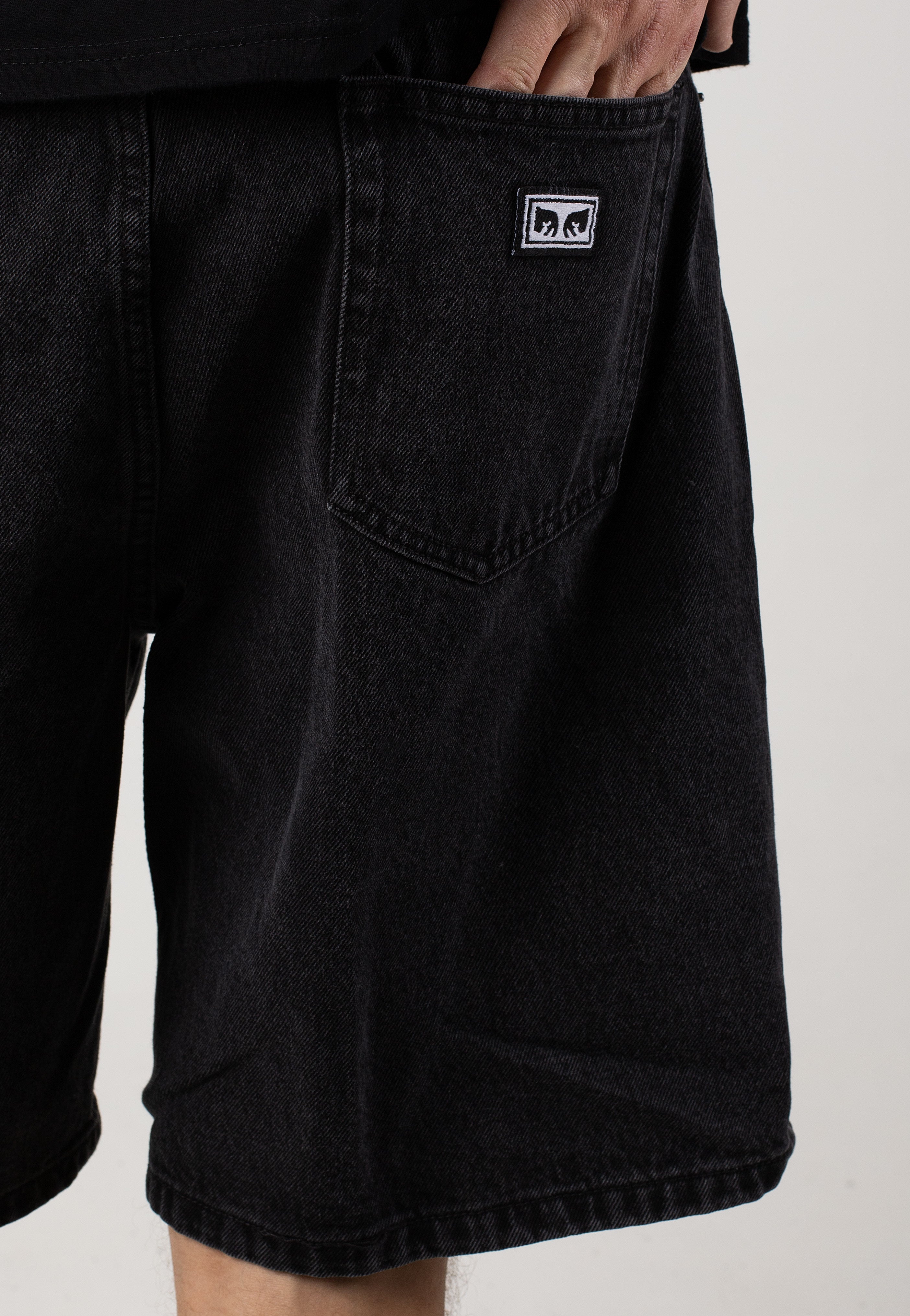 Obey - Bigwig Baggy Denim Faded Black - Shorts | Men-Image