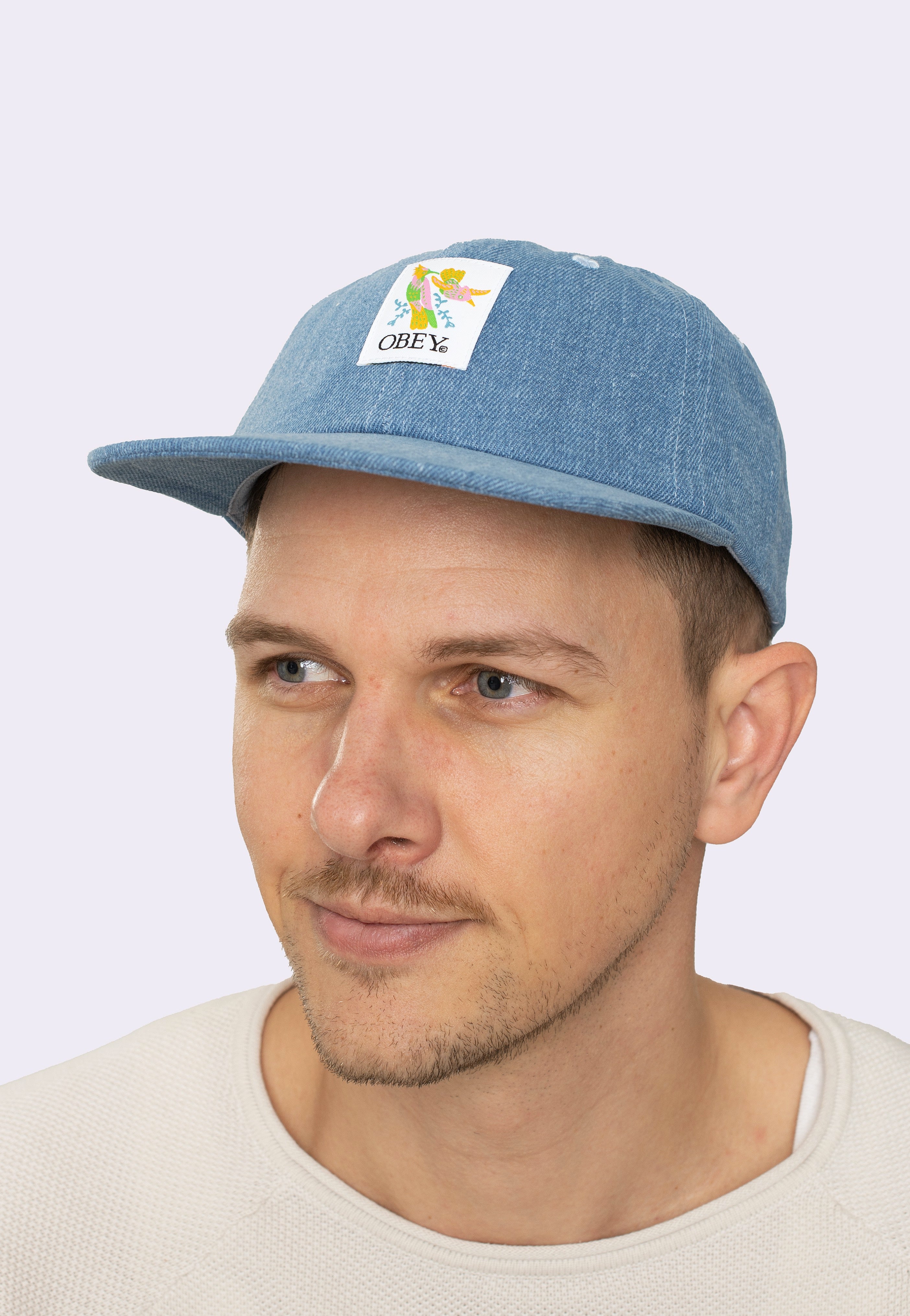 Obey - Birder 6 Panel Light Indigo - Cap | Neutral-Image