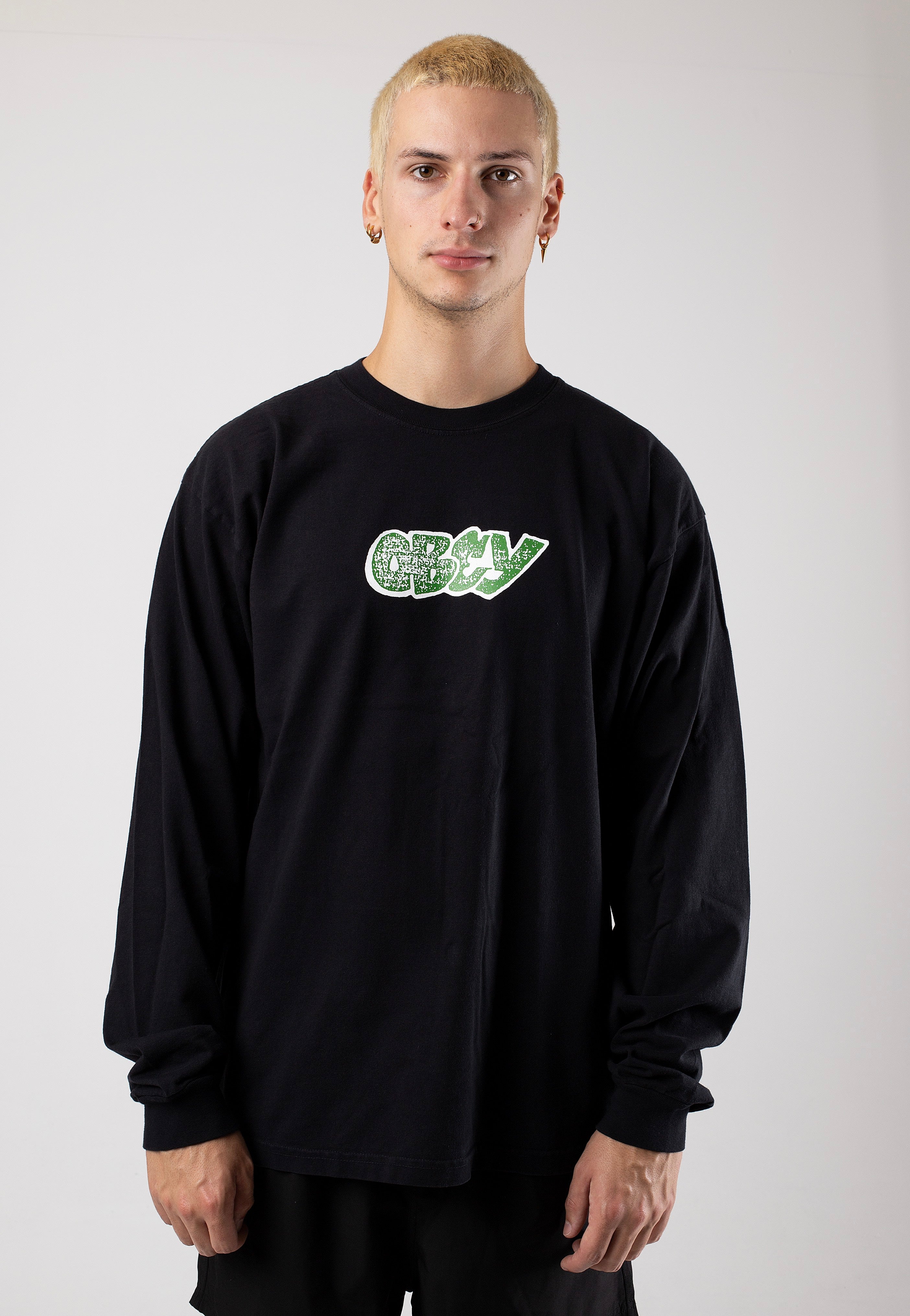 Obey - City Watch Dog Off Black - Longsleeve | Men-Image