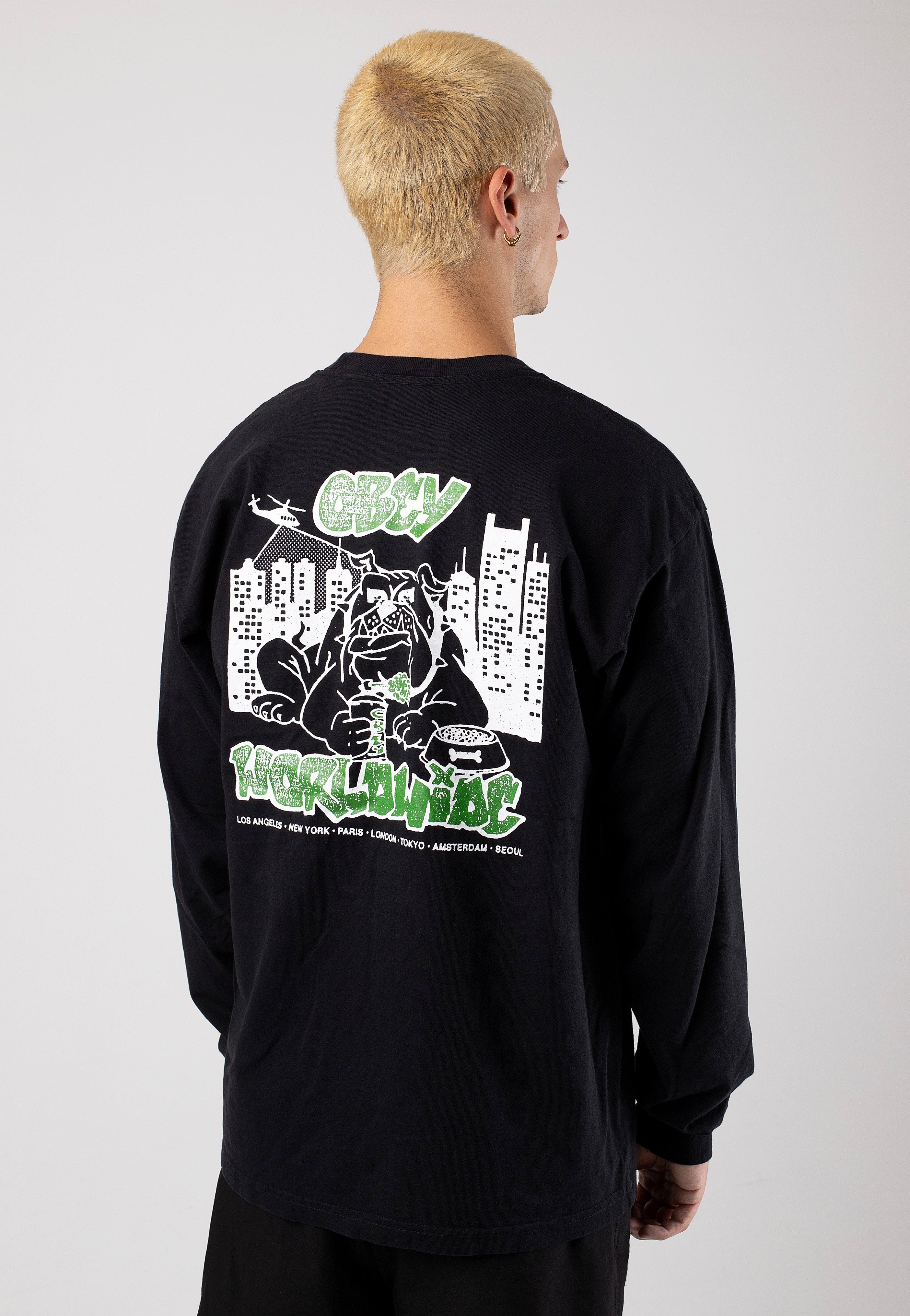 Obey - City Watch Dog Off Black - Longsleeve | Men-Image