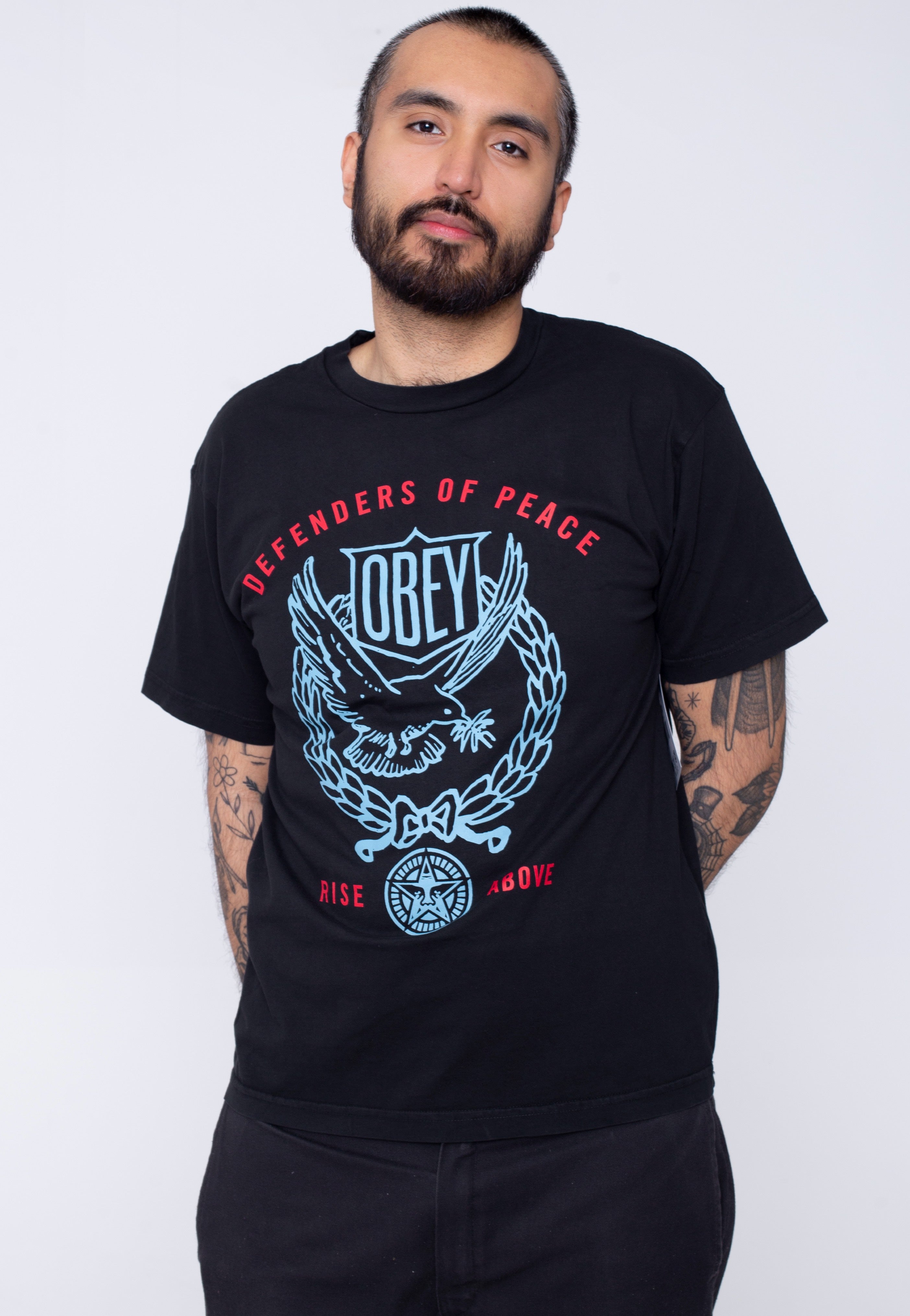 Obey - Defenders Of Peace Dove Pigment Faded Black - T-Shirt | Men-Image