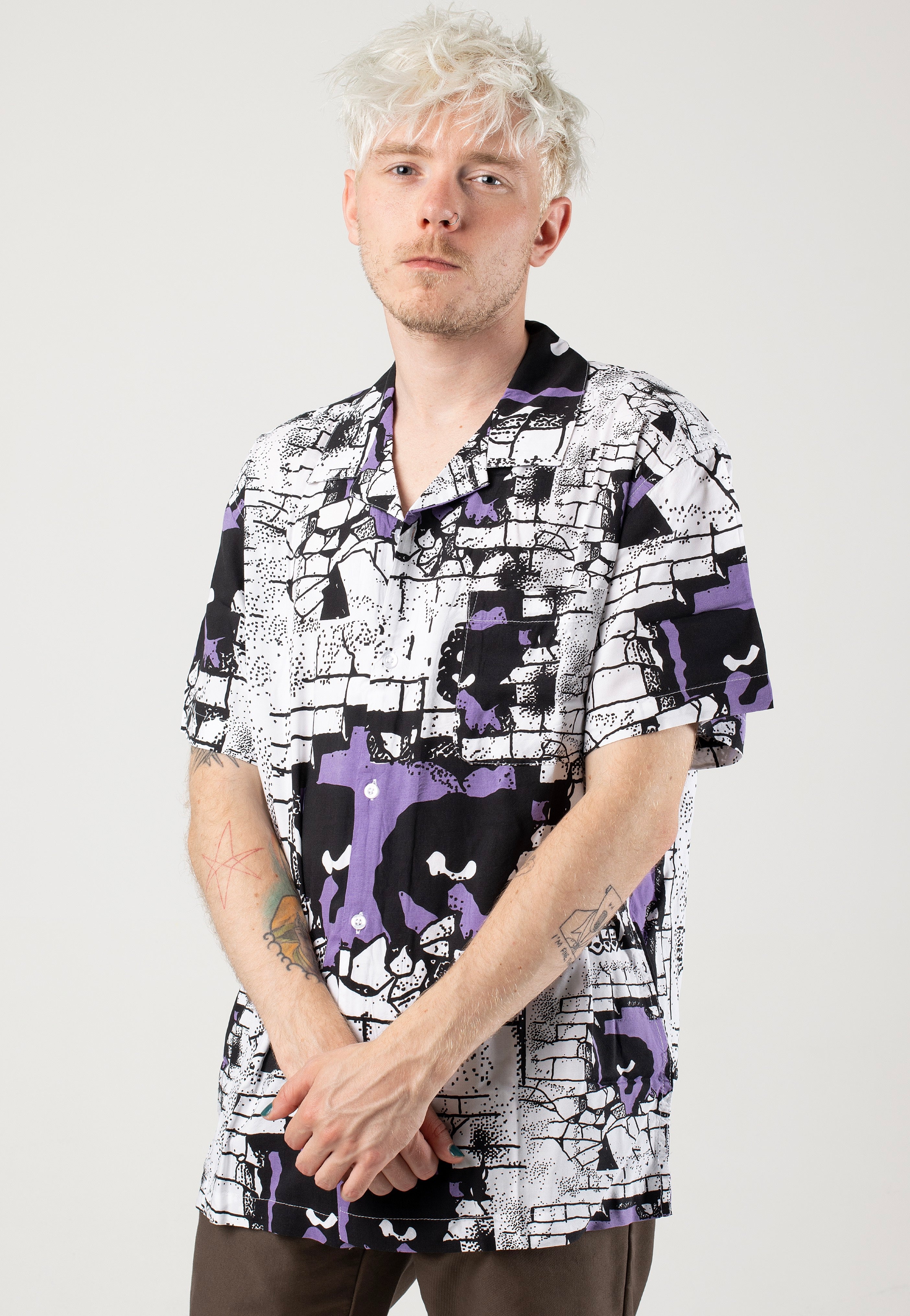 Obey - Detector Woven White Multi - Shirt | Men-Image