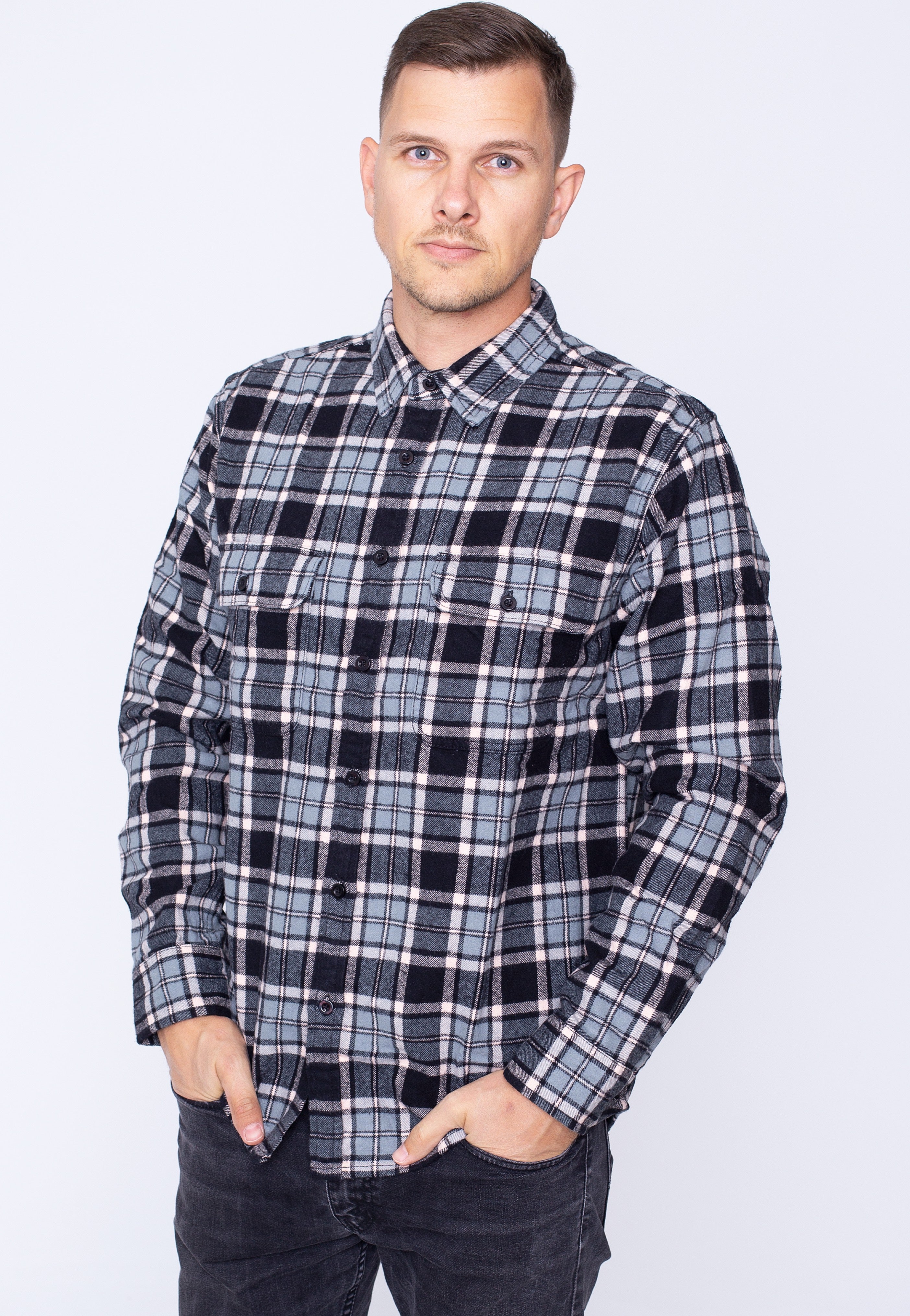 Obey - Divisions Woven Black Multi - Shirt | Men-Image