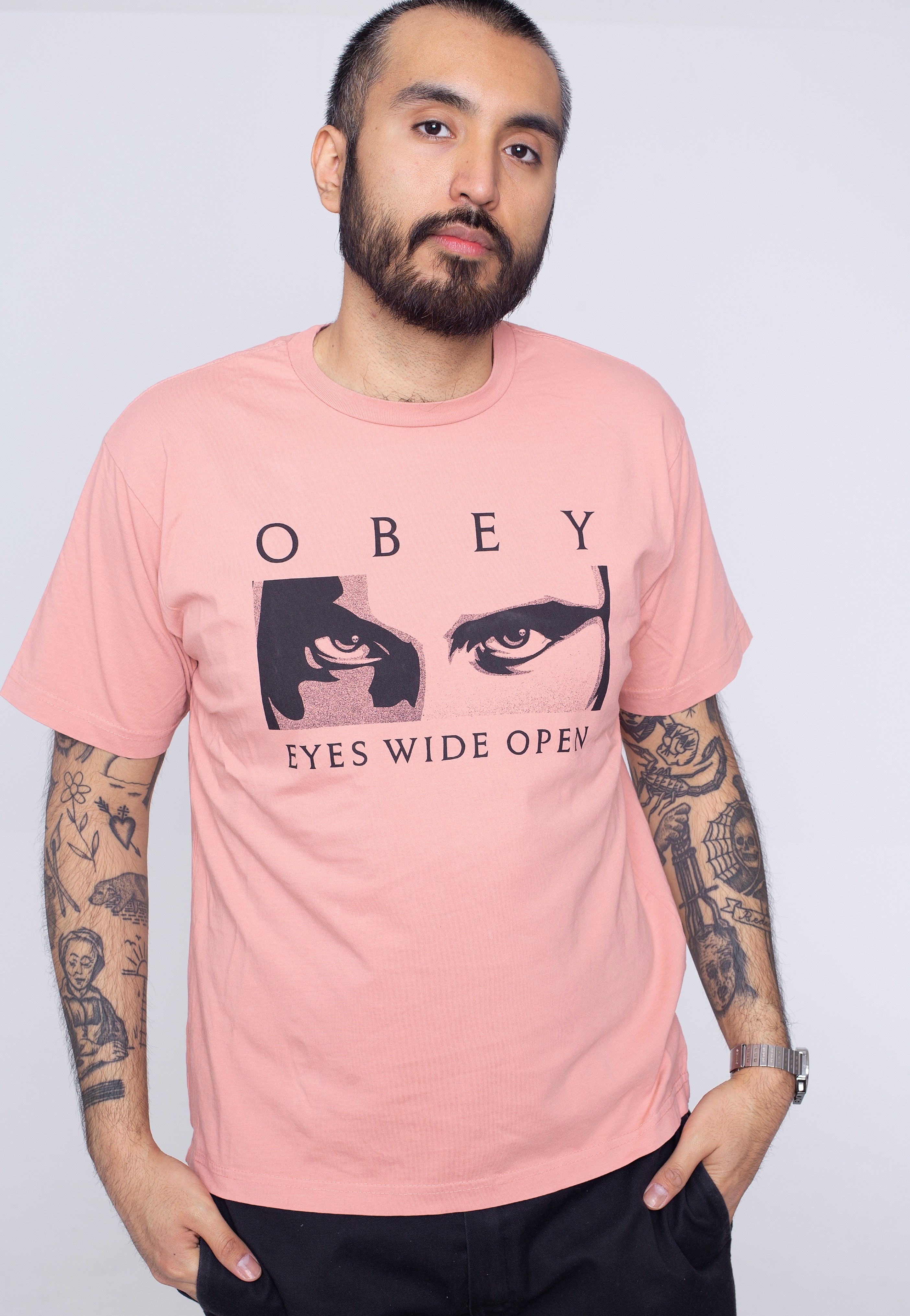 Obey - Eyes Wide Open Pigment Pink Amethyst - T-Shirt | Men-Image