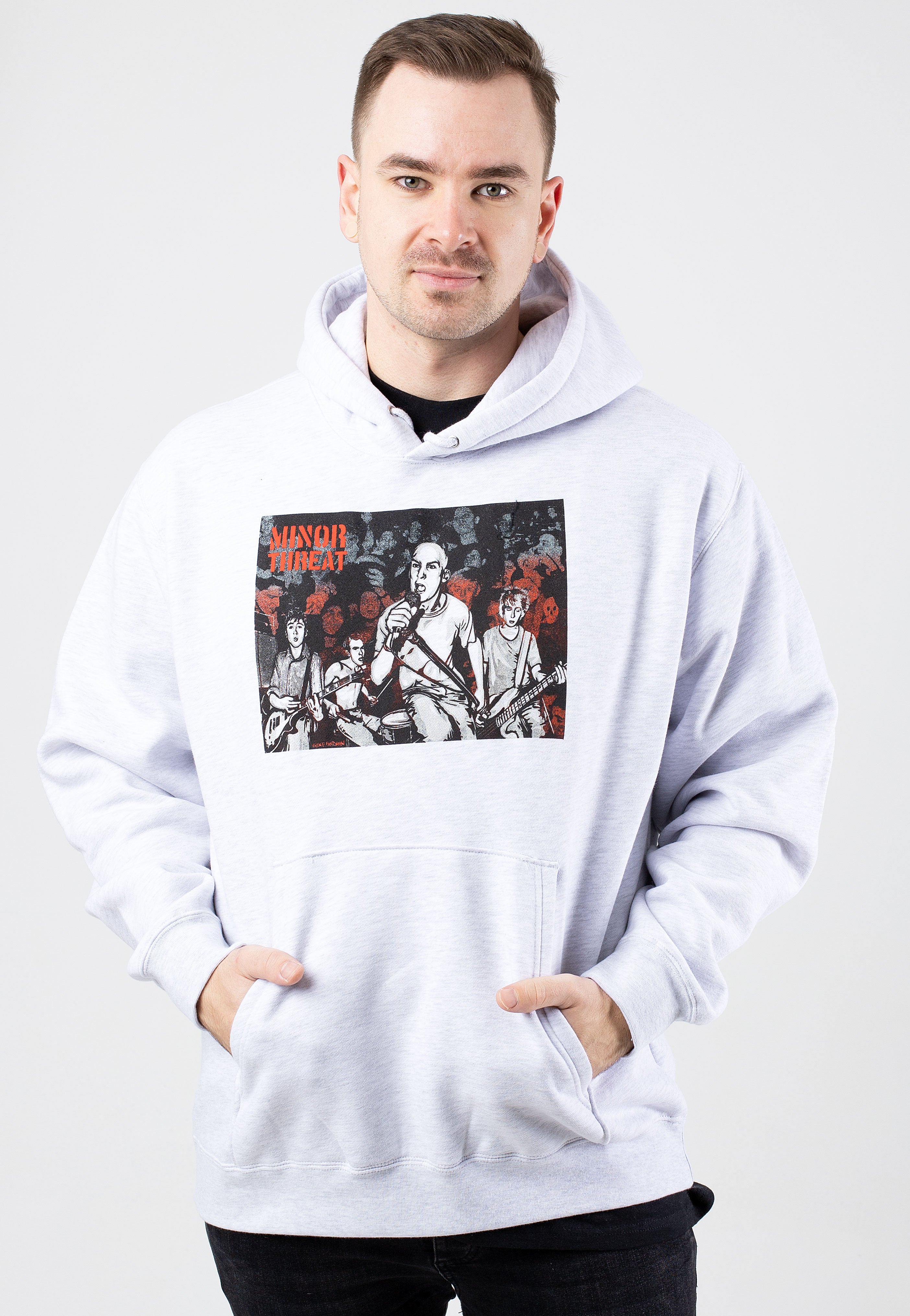 Obey x Minor Threat - Gef Just A Grey - Hoodie | Men-Image