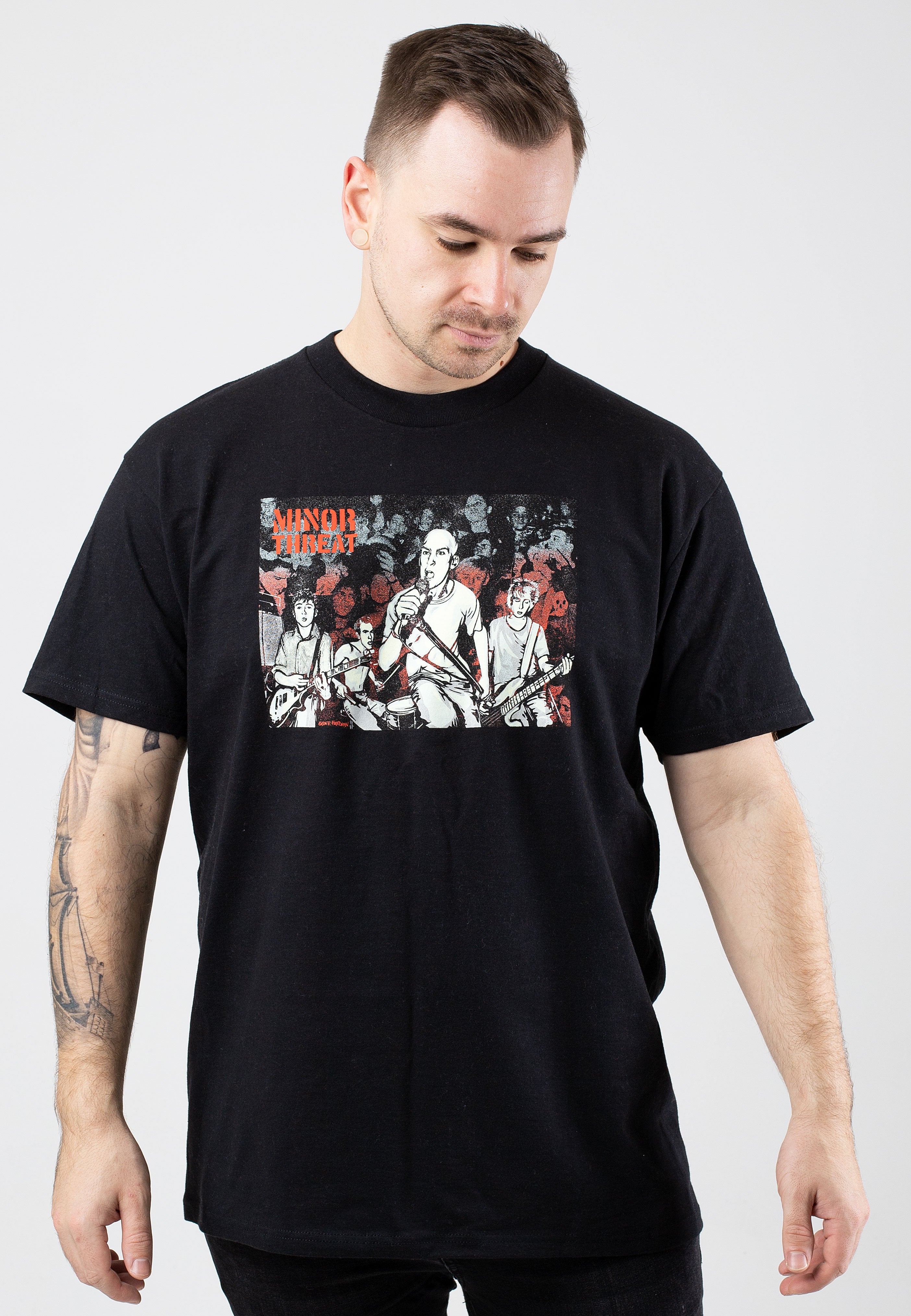 Obey x Minor Threat - Gef Just A Black - T-Shirt | Men-Image