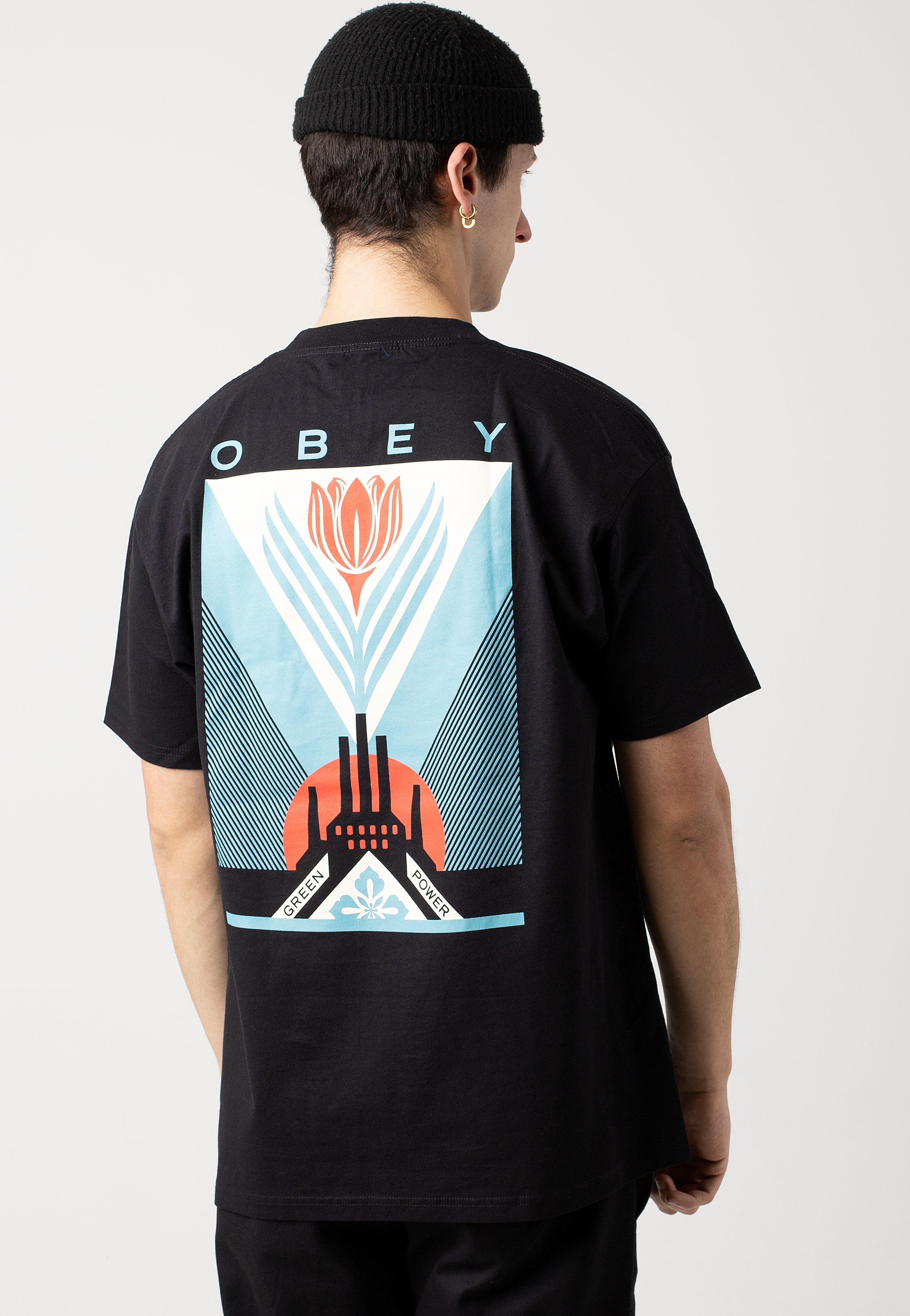 Obey - Green Power Factory Black - T-Shirt | Men-Image