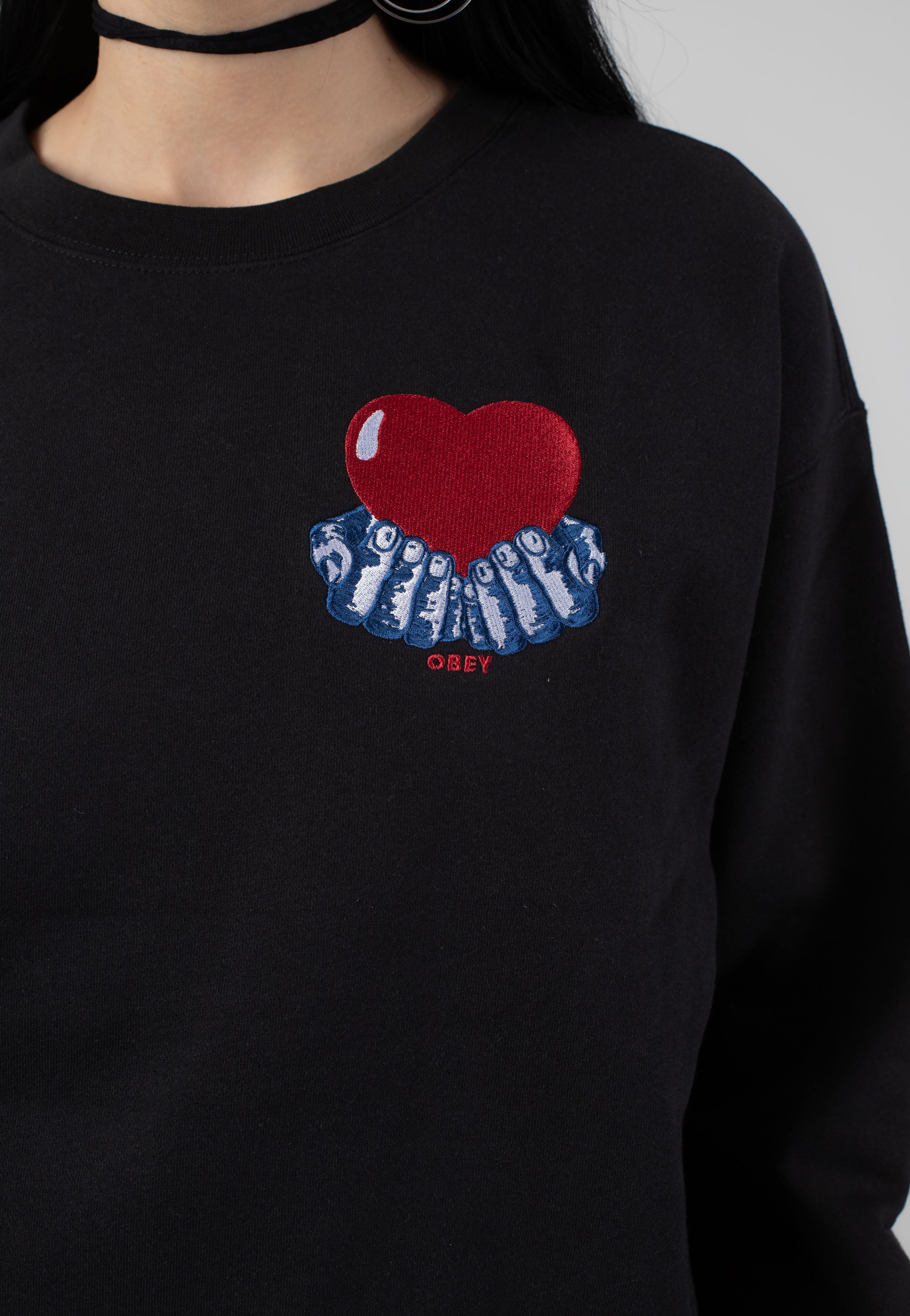 Obey - Heart Digital Black - Sweater | Women-Image