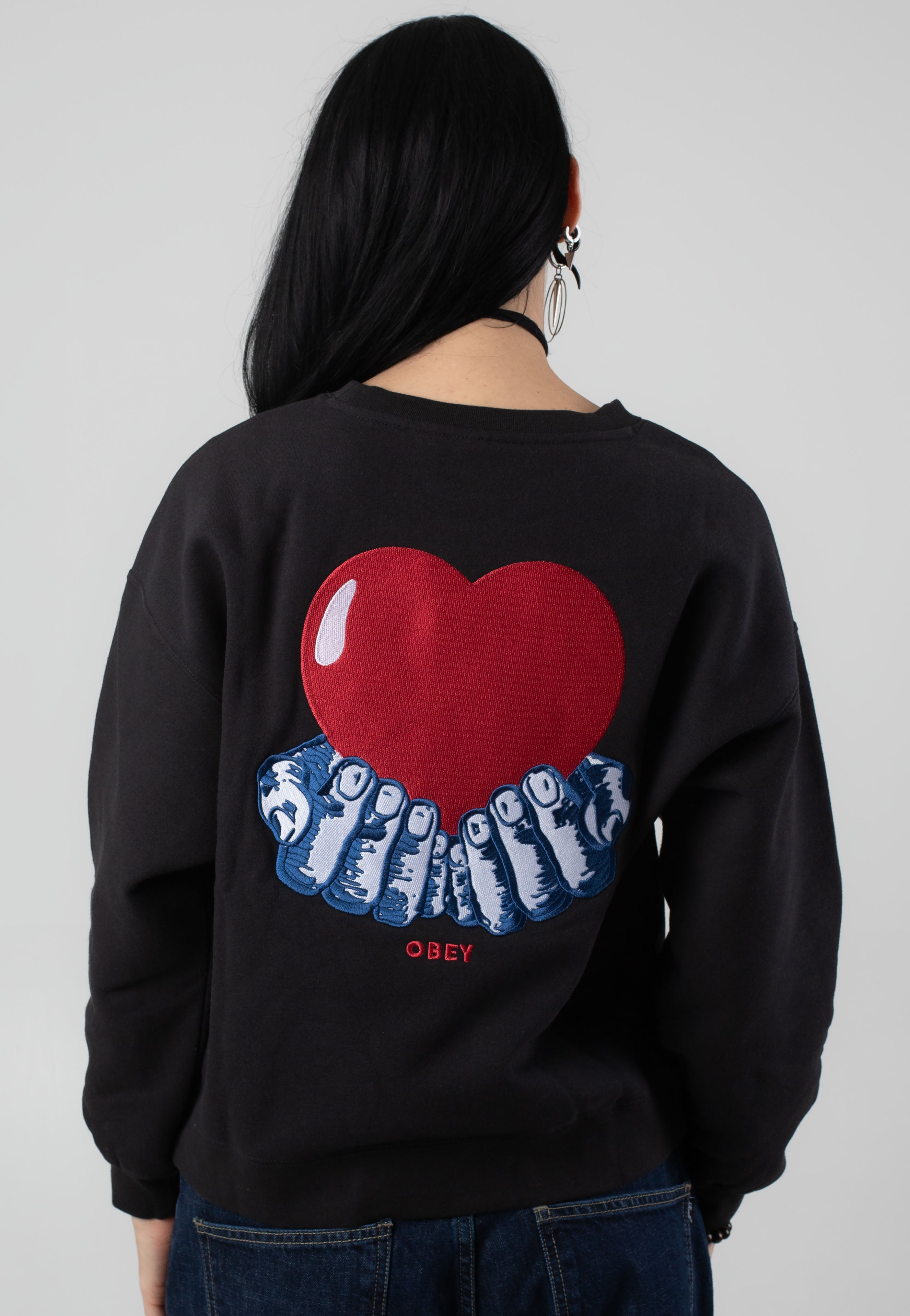 Obey - Heart Digital Black - Sweater | Women-Image