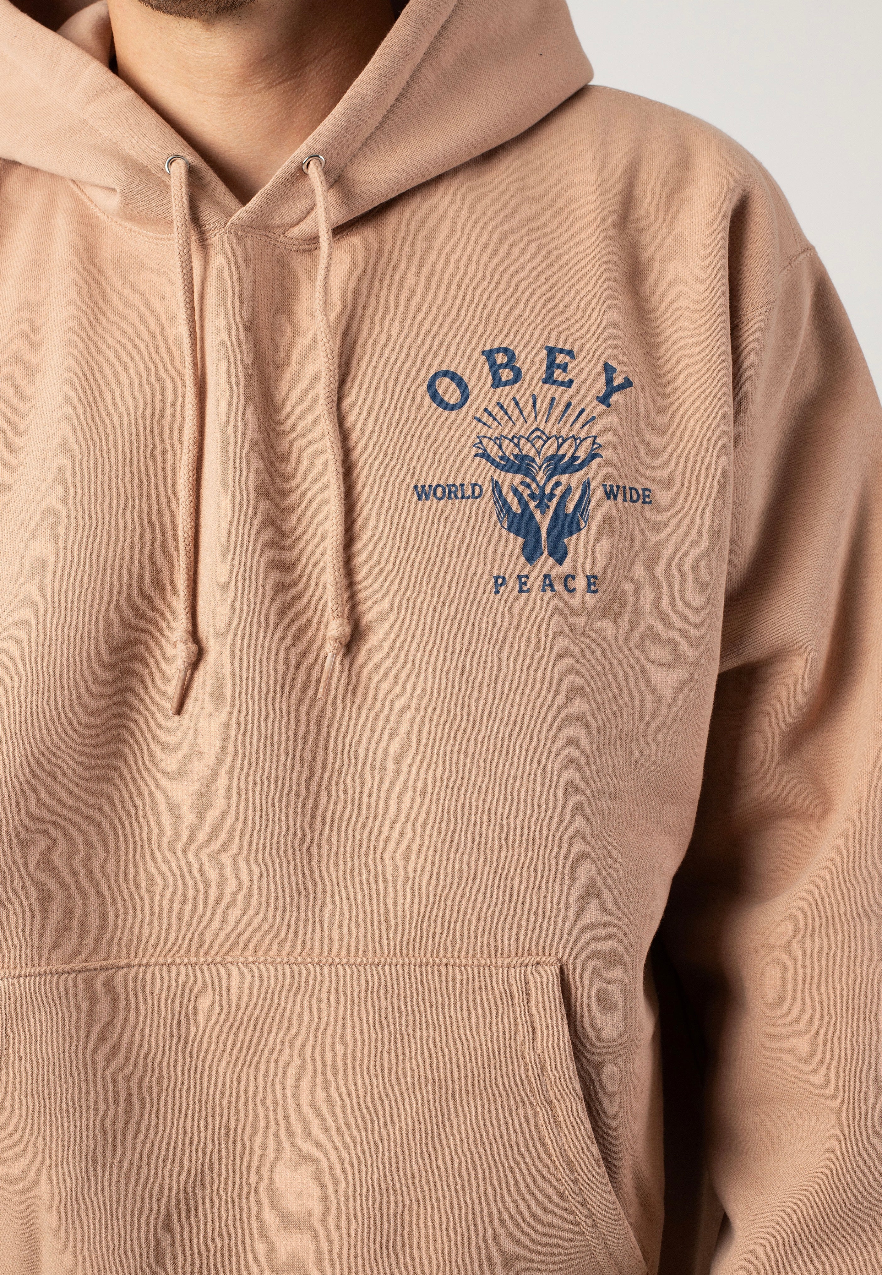 Obey - Lotus With Hands Warm Taupe - Hoodie | Men-Image