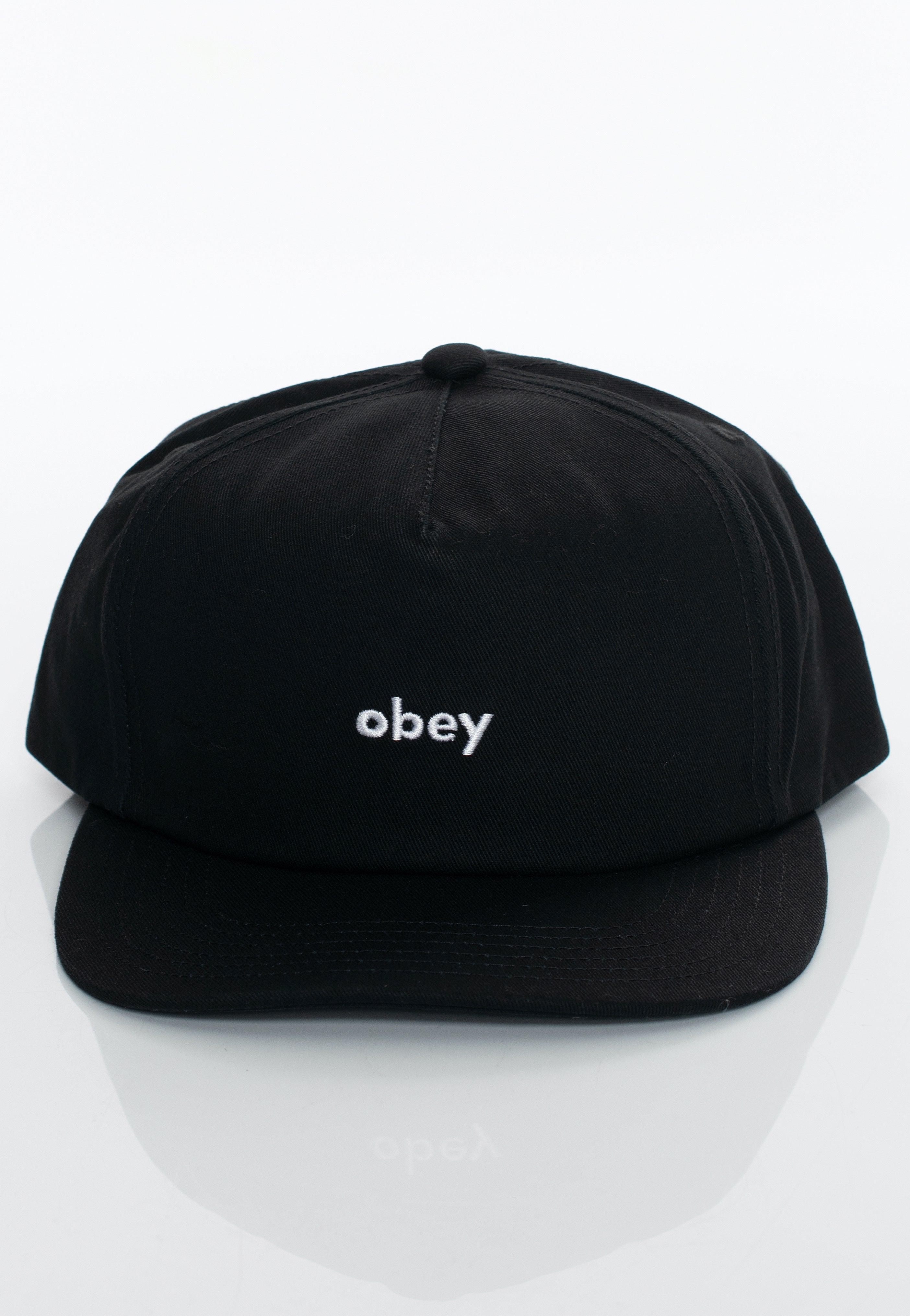 Obey - Lowercase 5 Panel Black - Cap | Neutral-Image