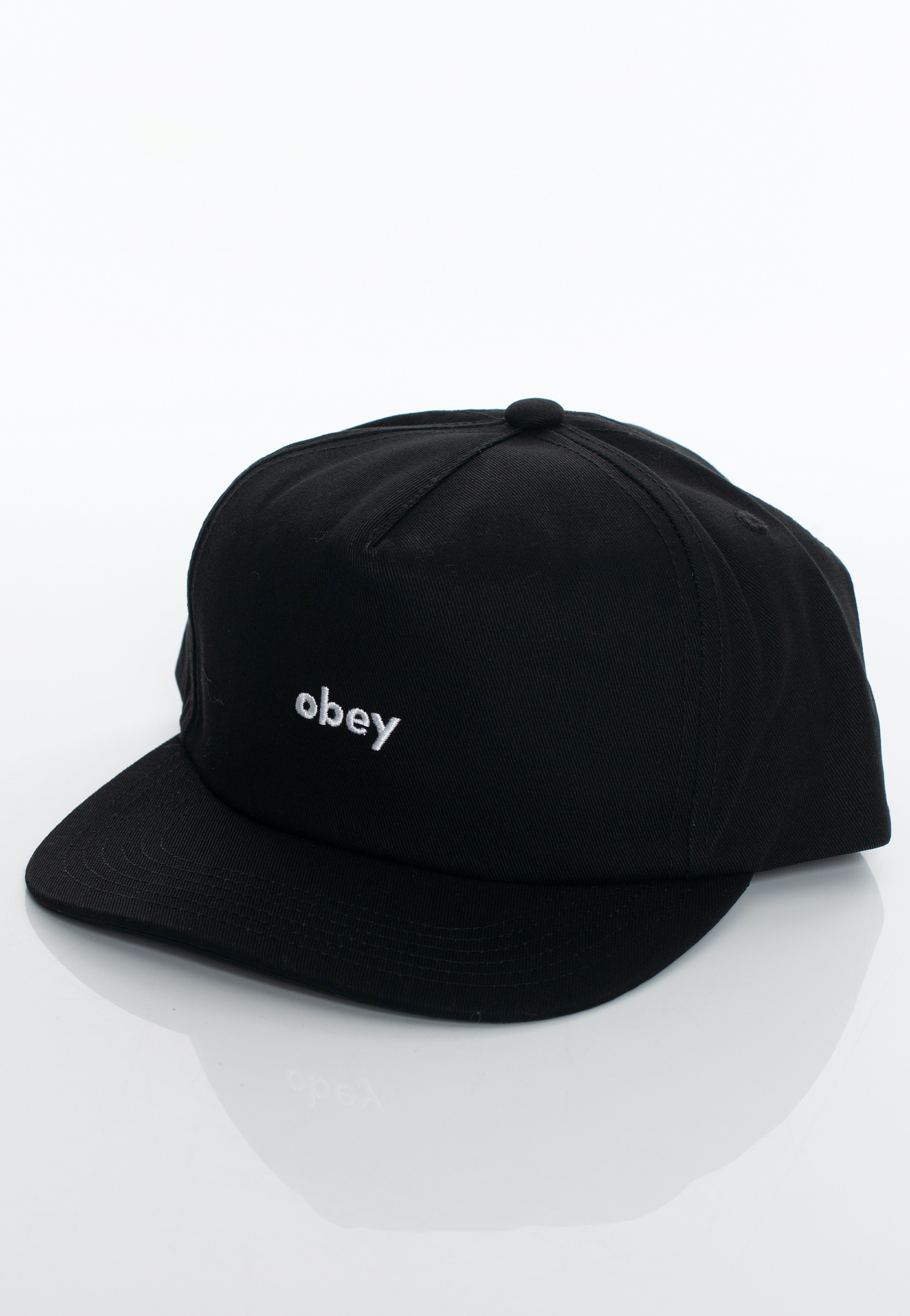 Obey - Lowercase 5 Panel Black - Cap | Neutral-Image