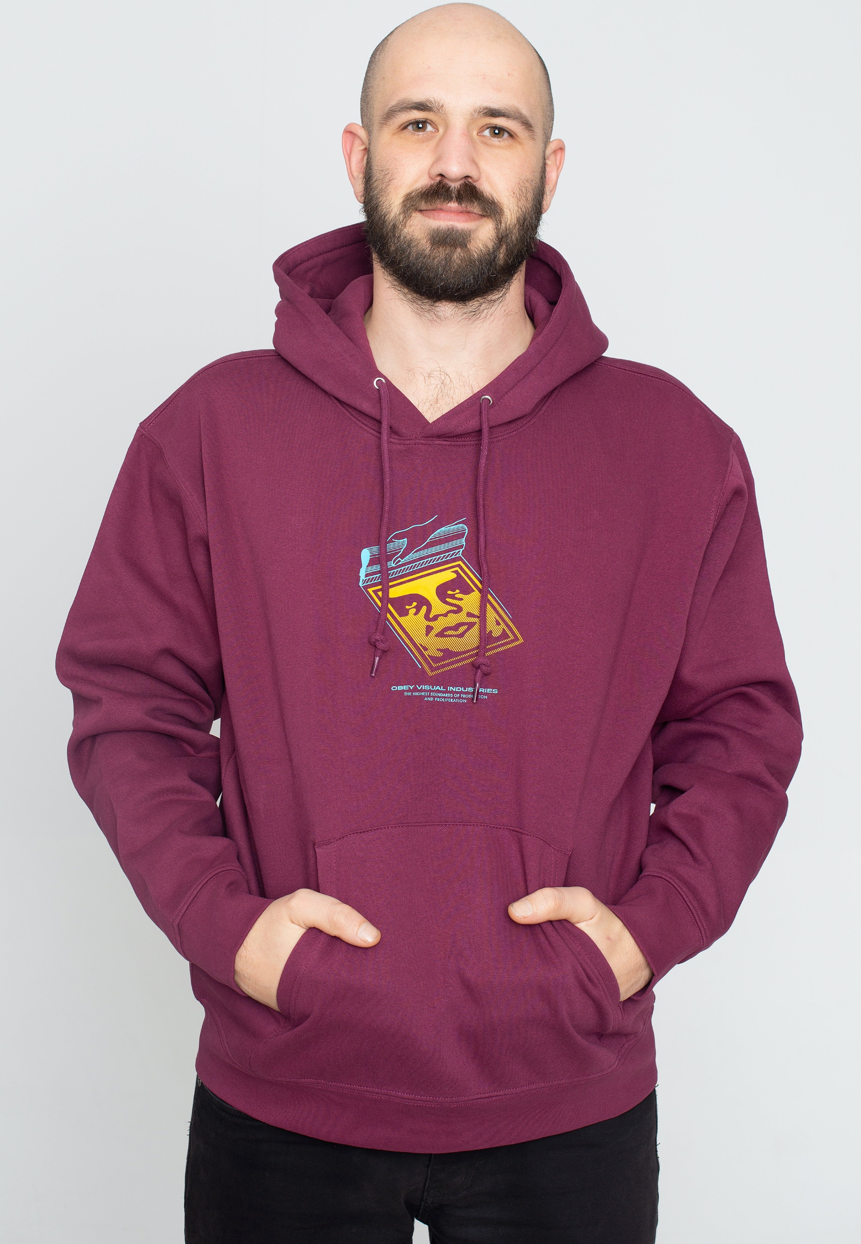 Obey - Obey Visual Ind Beetroot - Hoodie | Men-Image