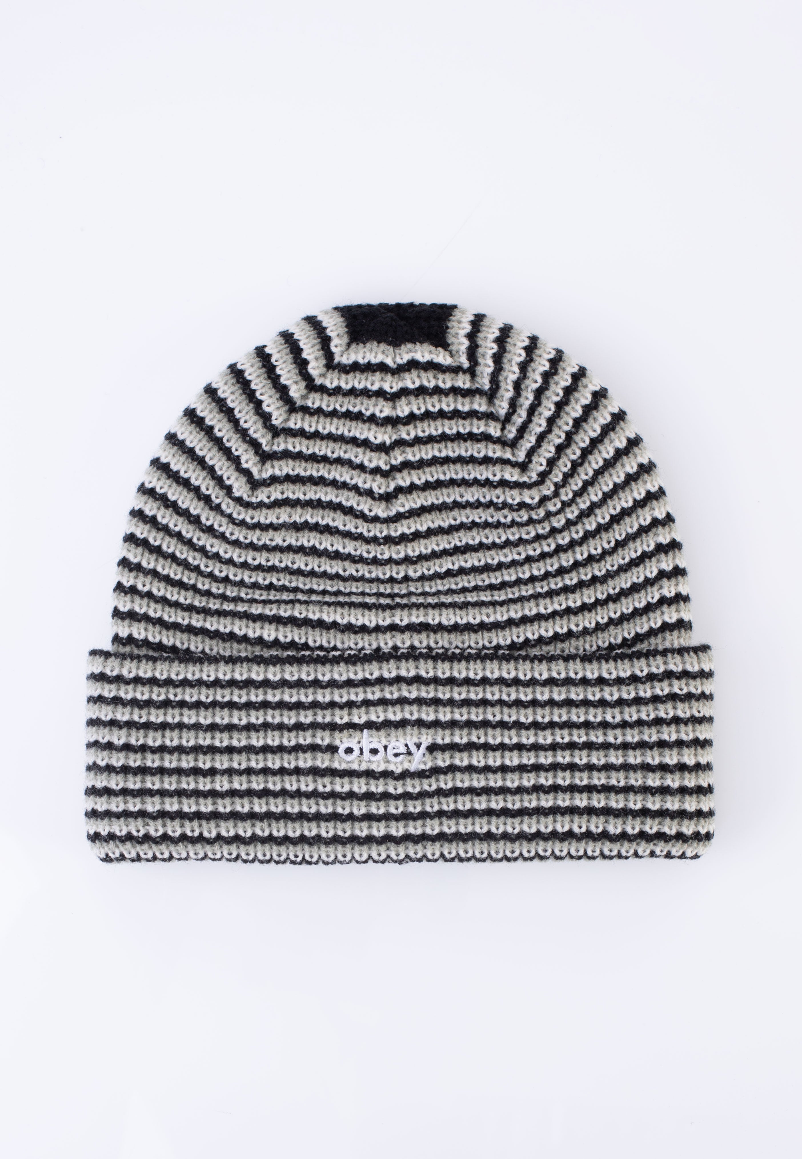 Obey - Parker Striped Grey Multi - Beanie | Neutral-Image