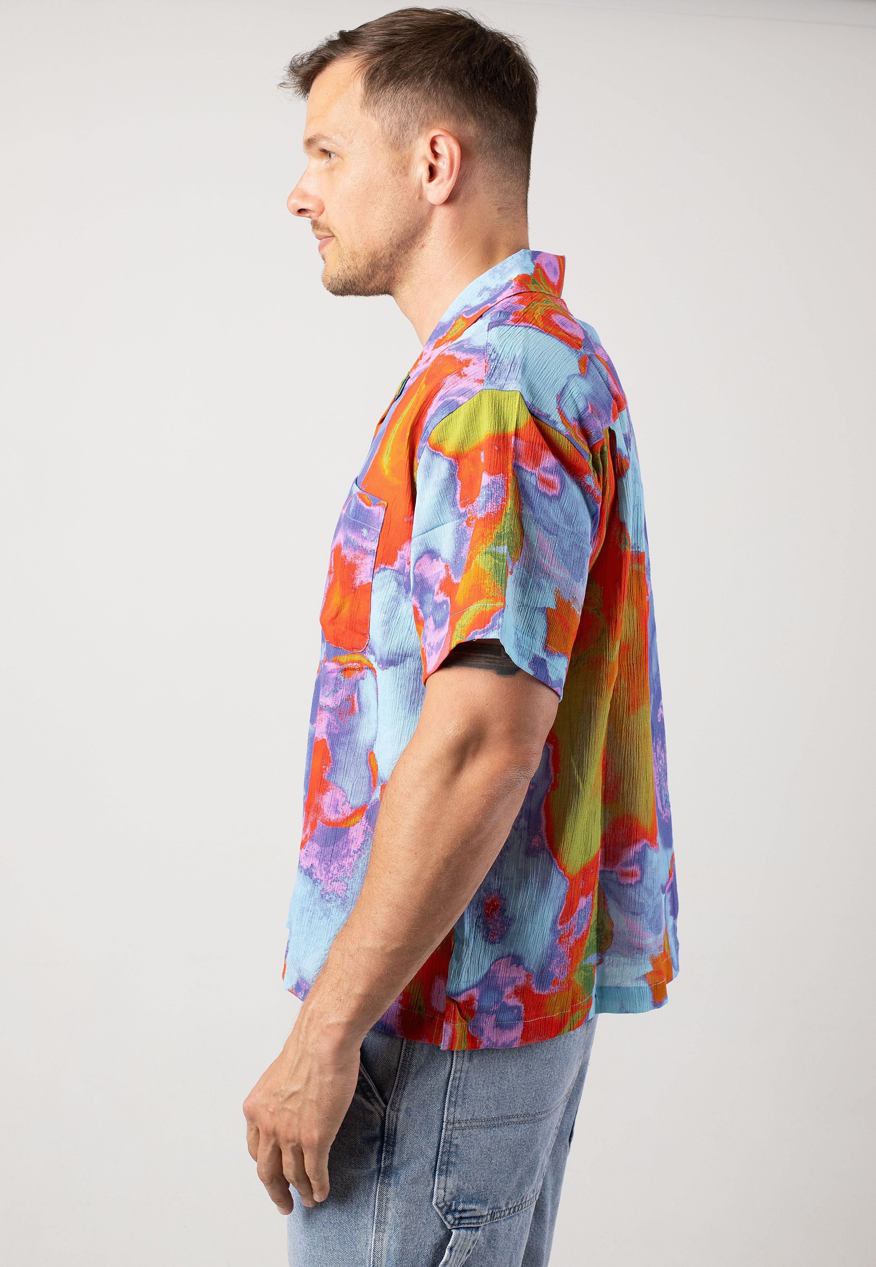 Obey - Sometimes Woven Blue Multi - Shirt | Men-Image