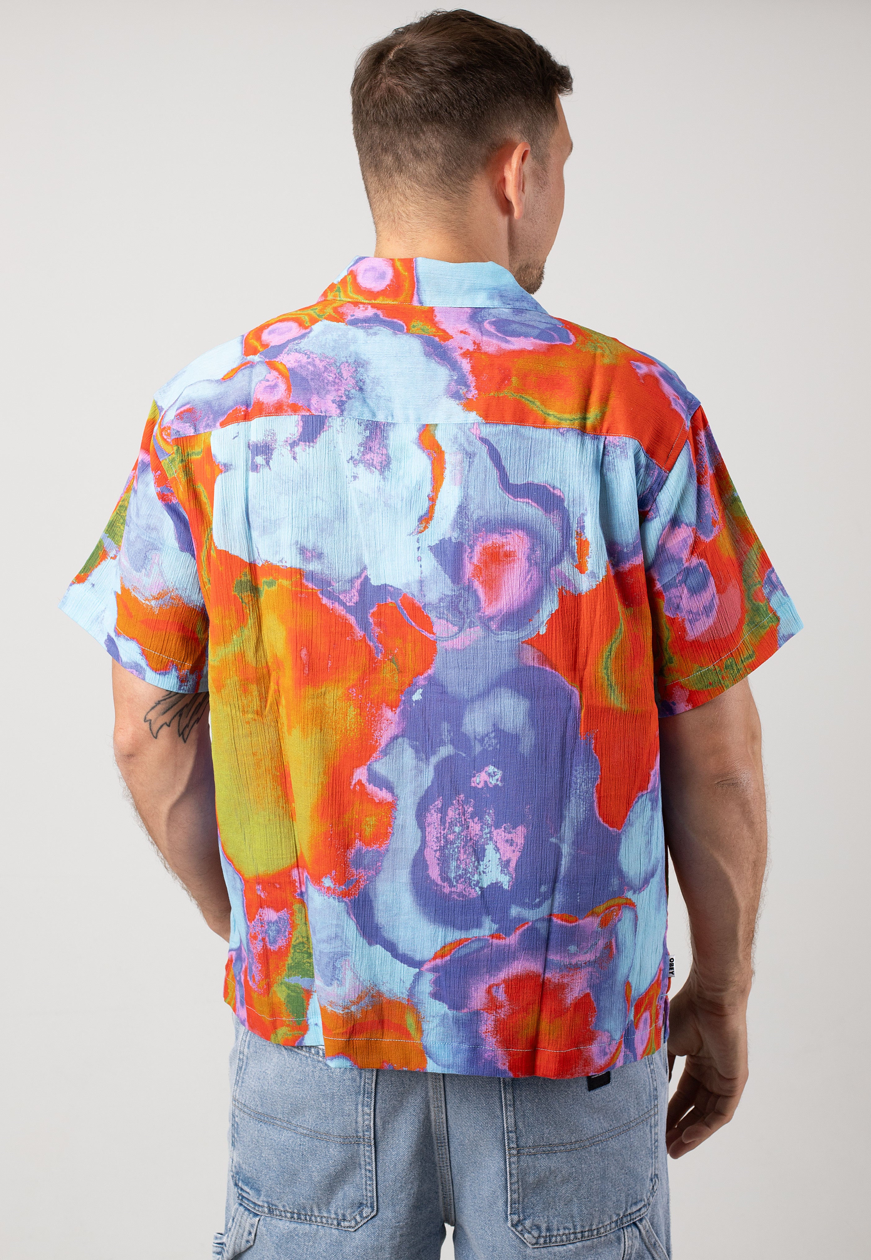 Obey - Sometimes Woven Blue Multi - Shirt | Men-Image