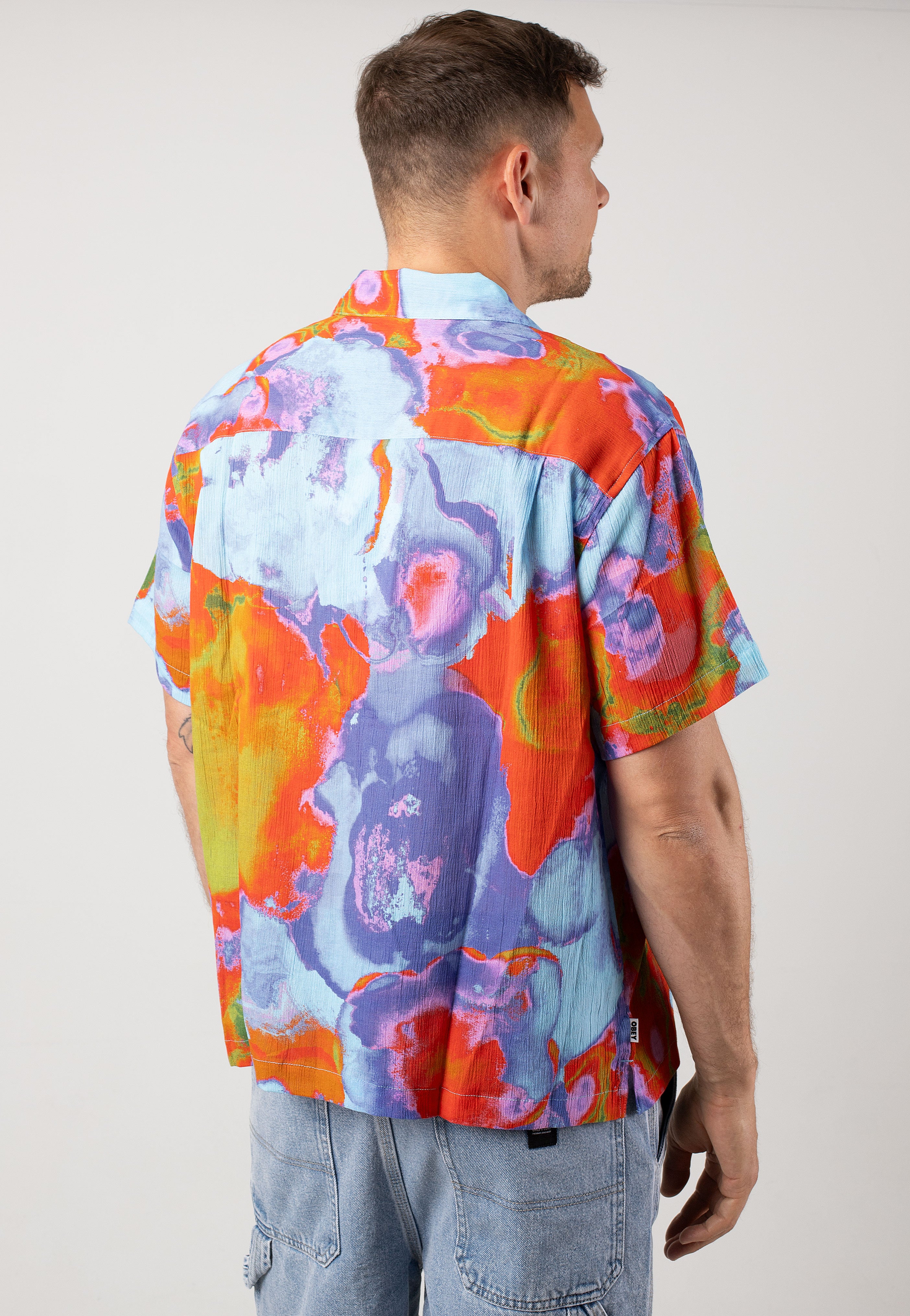 Obey - Sometimes Woven Blue Multi - Shirt | Men-Image