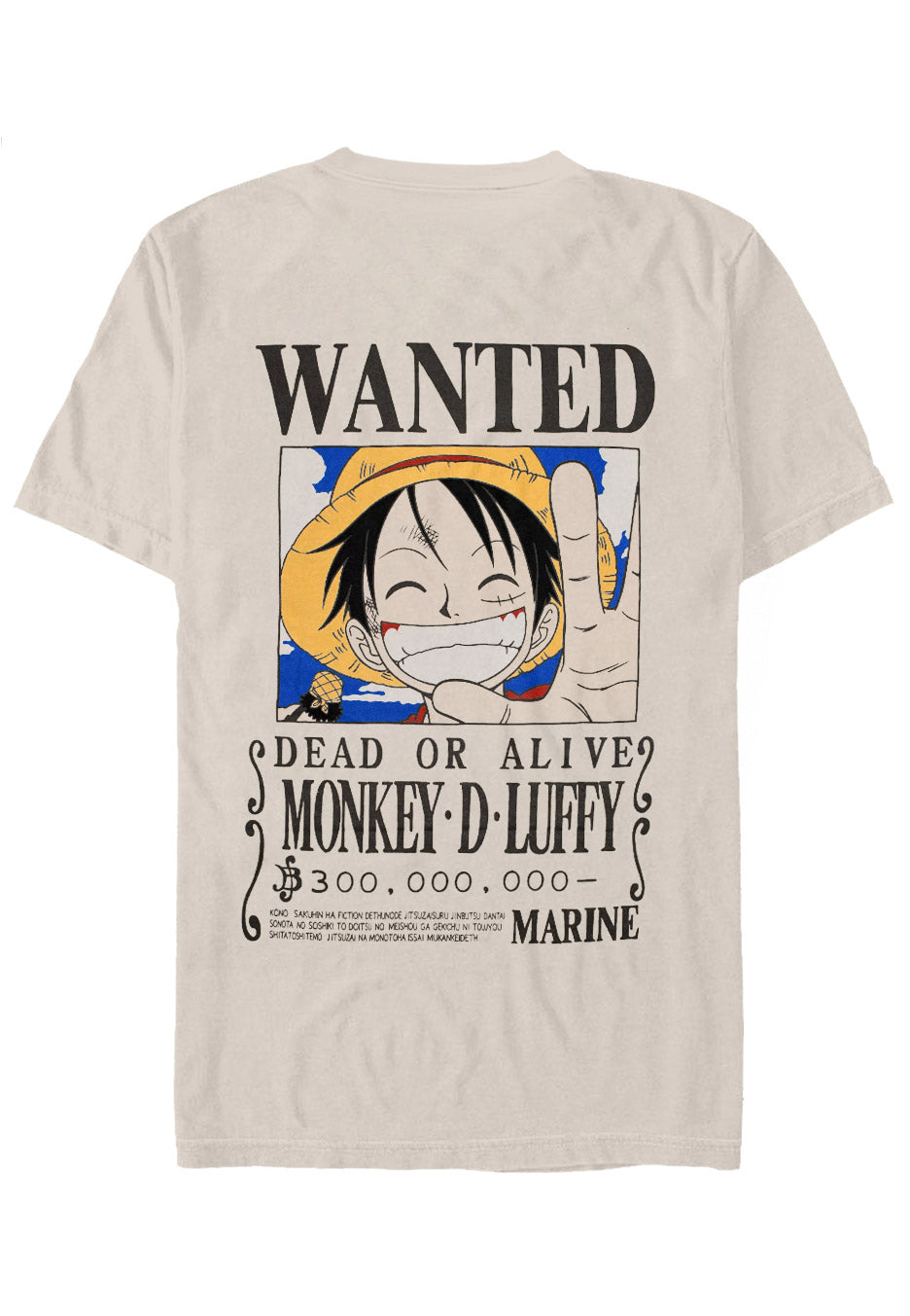 One Piece - Wanted Luffy Sand - T-Shirt | Neutral-Image