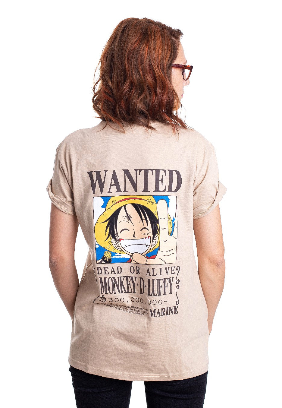 One Piece - Wanted Luffy Sand - T-Shirt | Women-Image