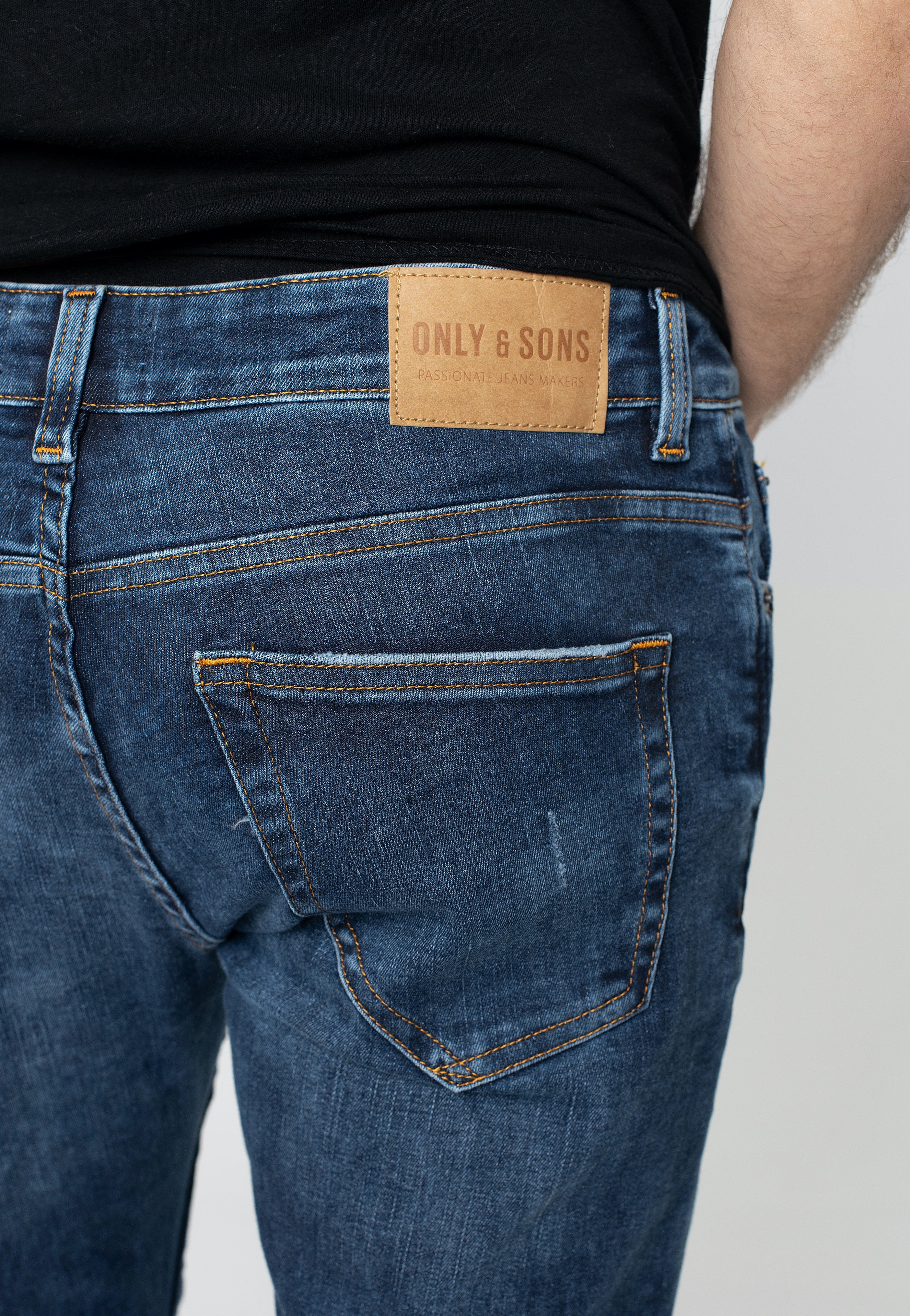 Only & Sons - Loom Slim Dark Blue - Jeans | Men-Image