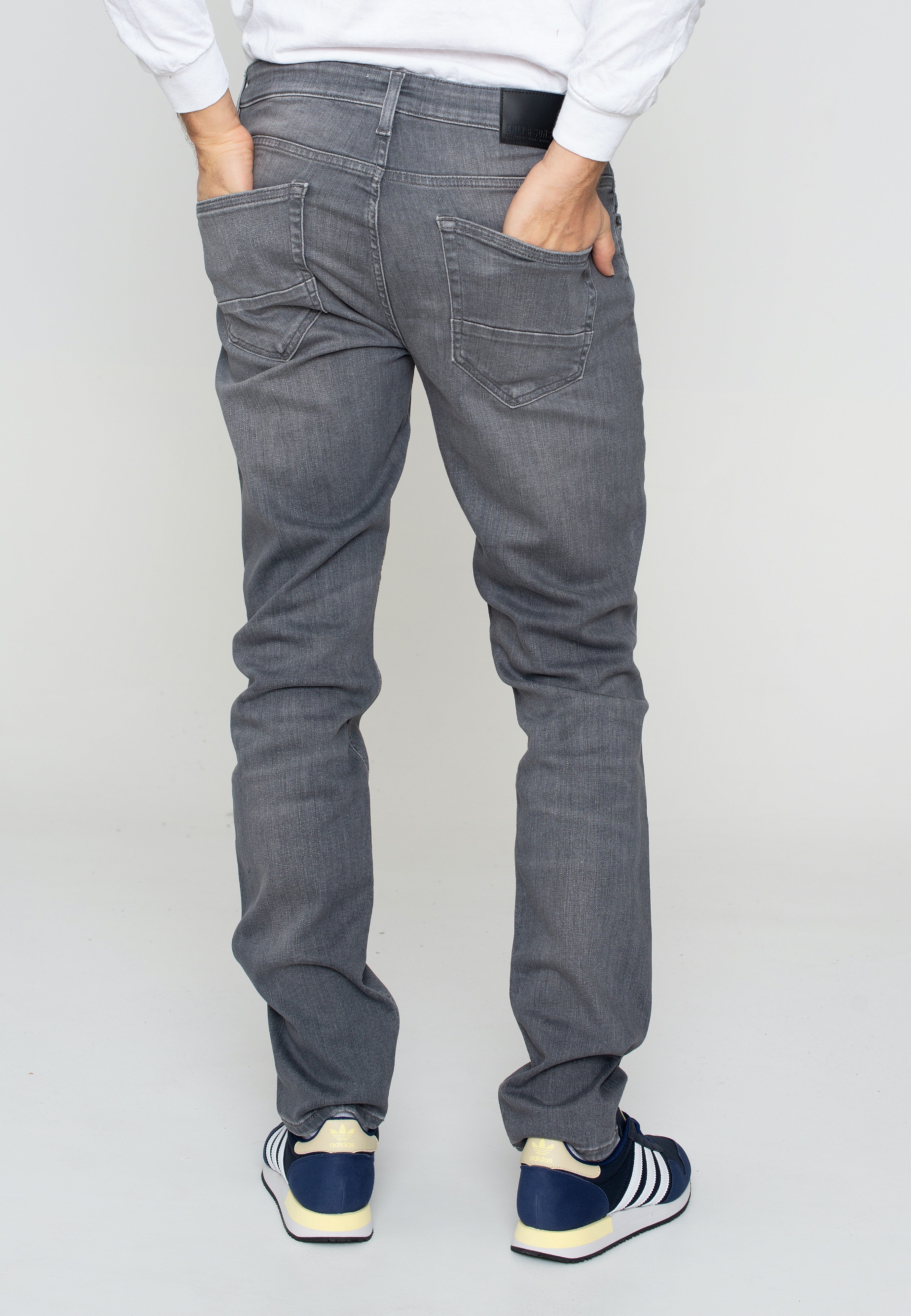 Only & Sons - Loom Slim Grey Denim - Jeans | Men-Image