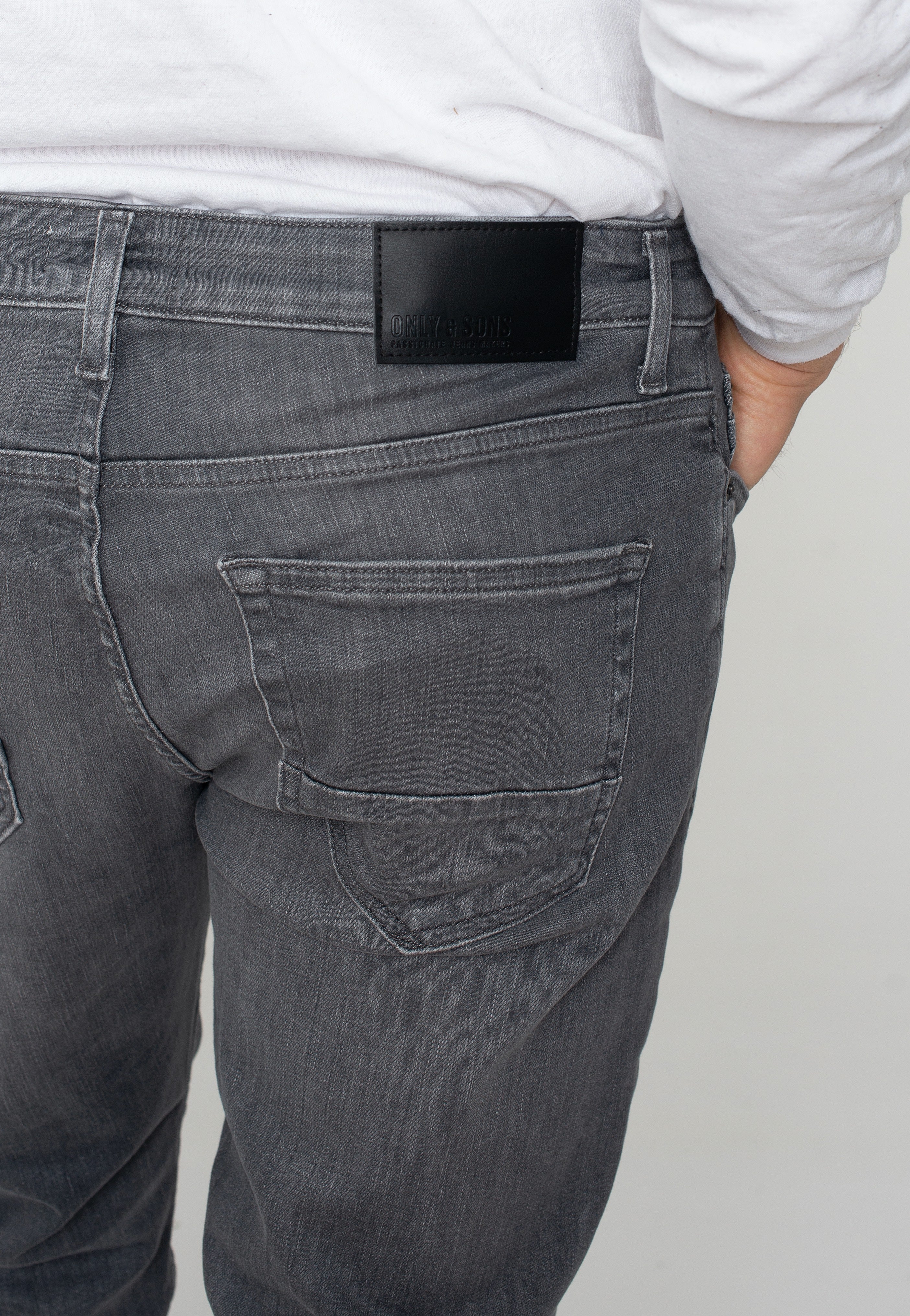 Only & Sons - Loom Slim Grey Denim - Jeans | Men-Image