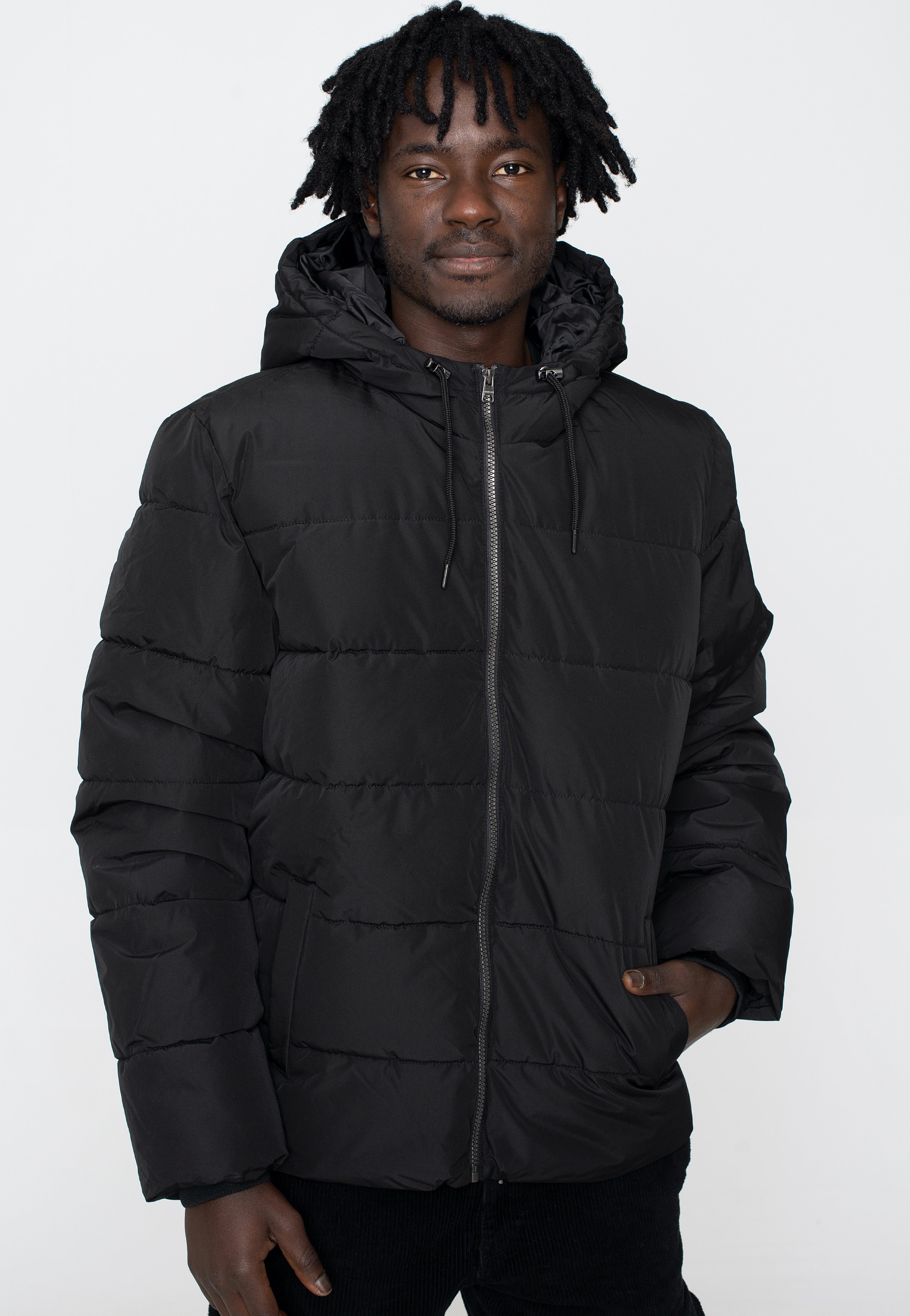 Only & Sons - Melvin Life Quilt Hood Black - Jacket | Men-Image