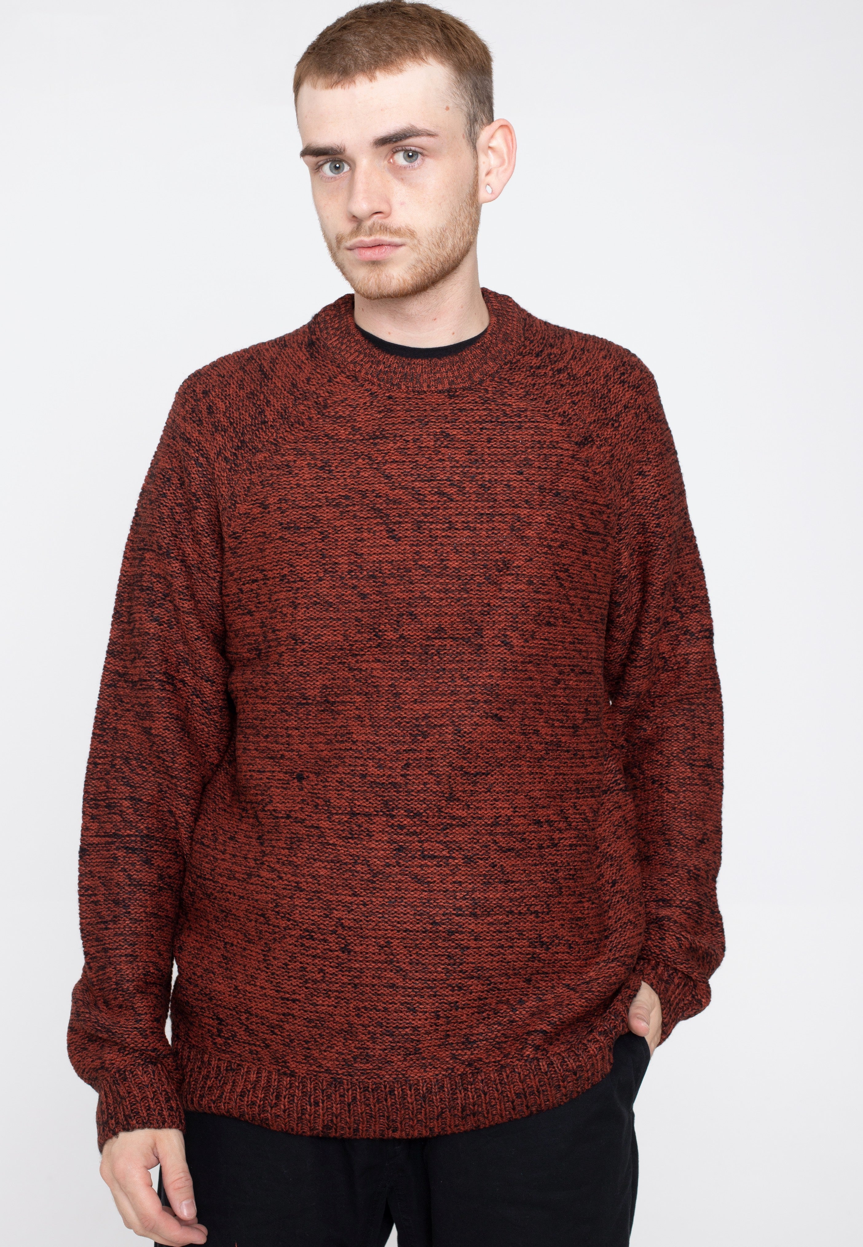 Only & Sons - Hoyt Crew Multi Knit Burnt Henna - Pullover | Men-Image