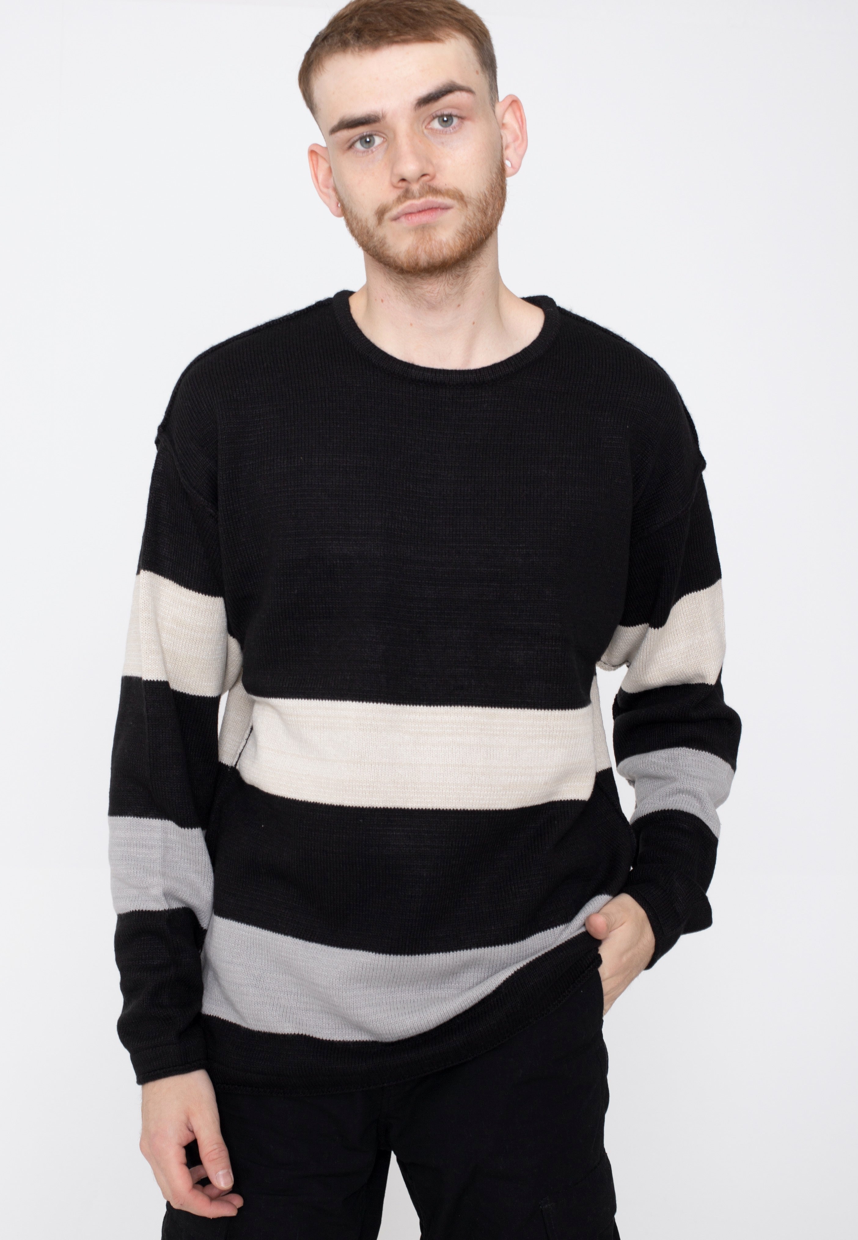 Only & Sons - Jan Drop Shoulder Life Black - Pullover | Men-Image