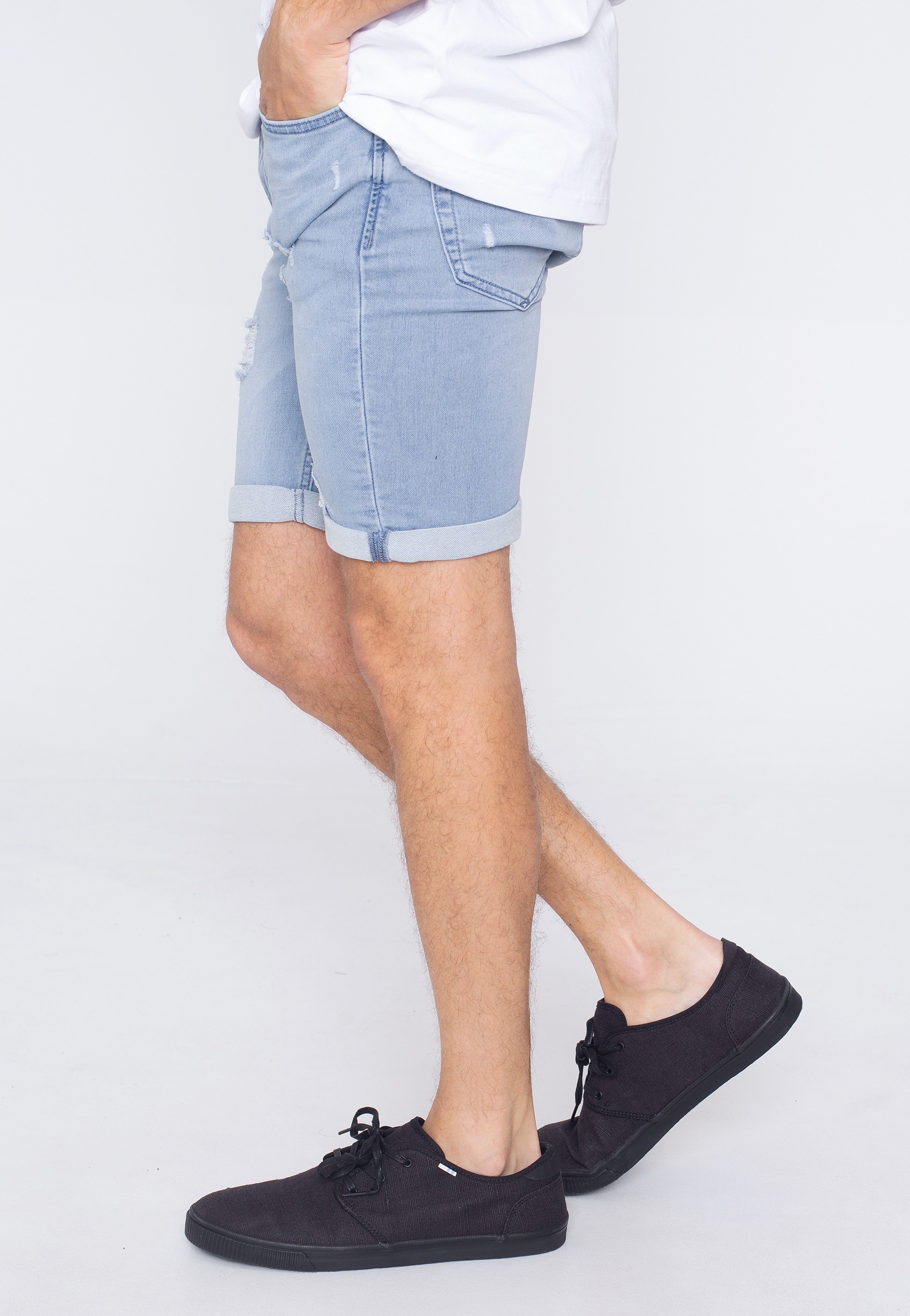 Only & Sons - Ply Damage Jog Blue Denim - Shorts | Men-Image