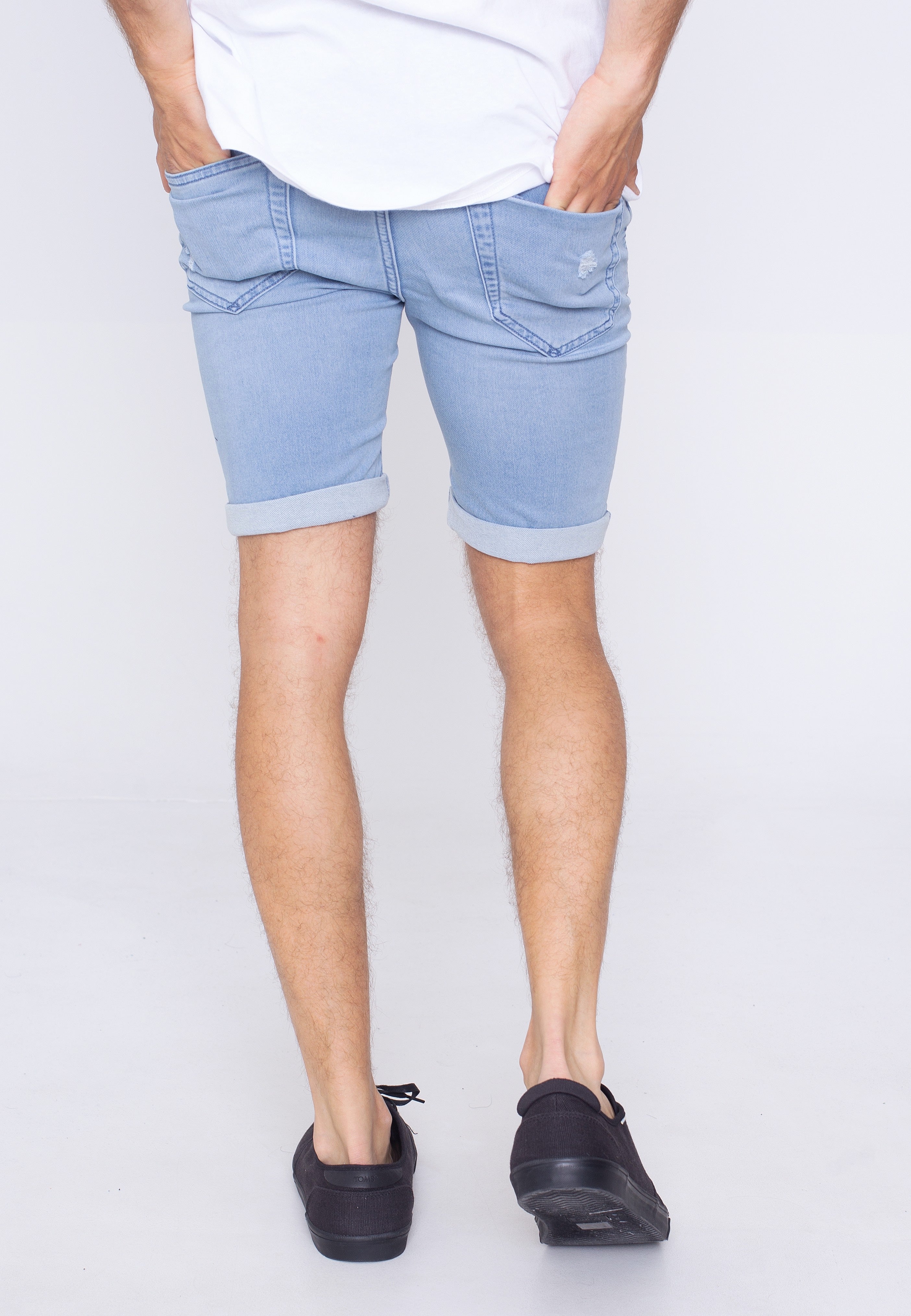 Only & Sons - Ply Damage Jog Blue Denim - Shorts | Men-Image