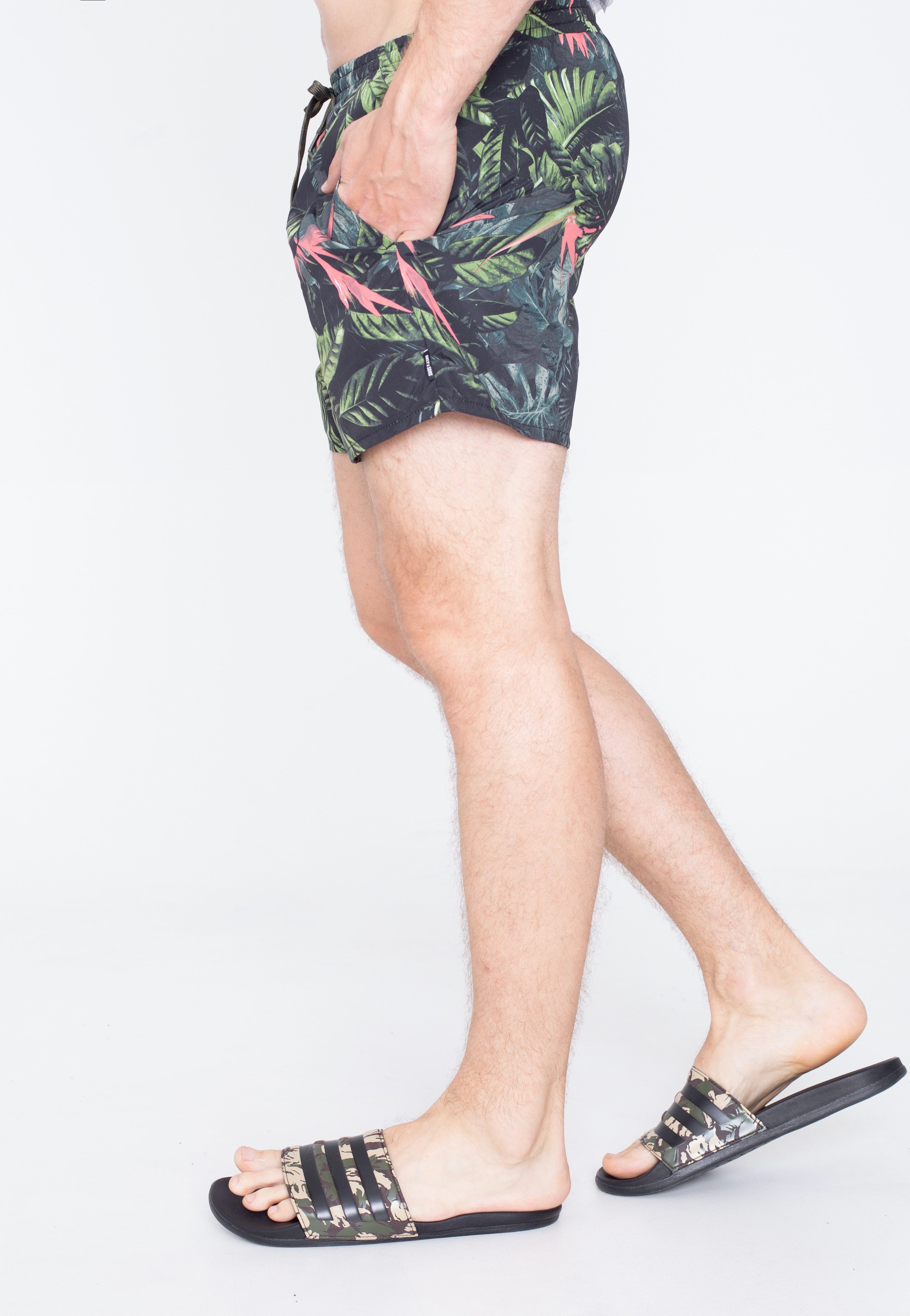 Only & Sons - Ted Swim Flora Olive Night - Board Shorts | Men-Image