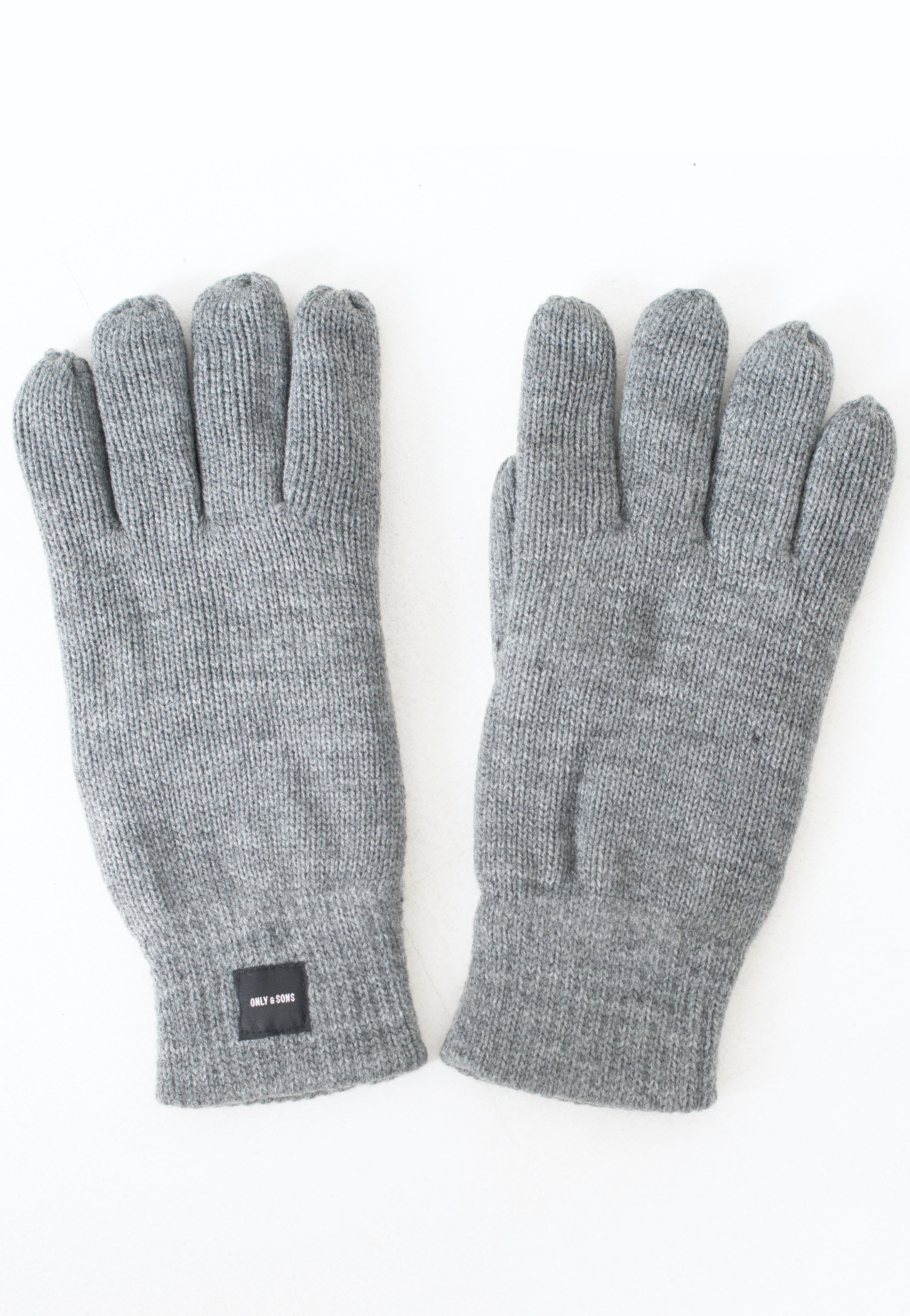 Only & Sons - X Gloves Medium Grey Melange - Gloves | Neutral-Image