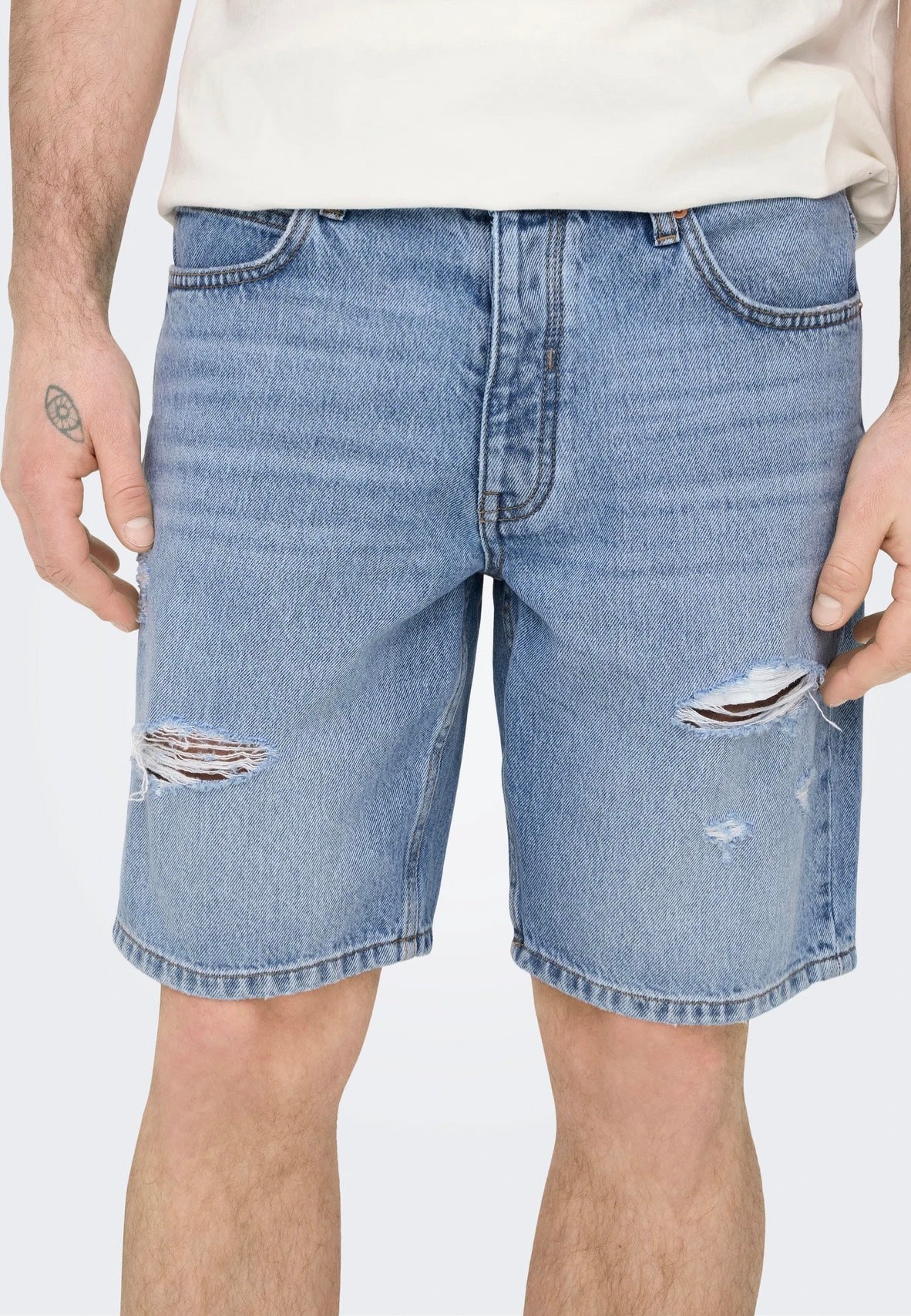 Only & Sons - Edge Ram Light Blue Denim - Shorts | Men-Image