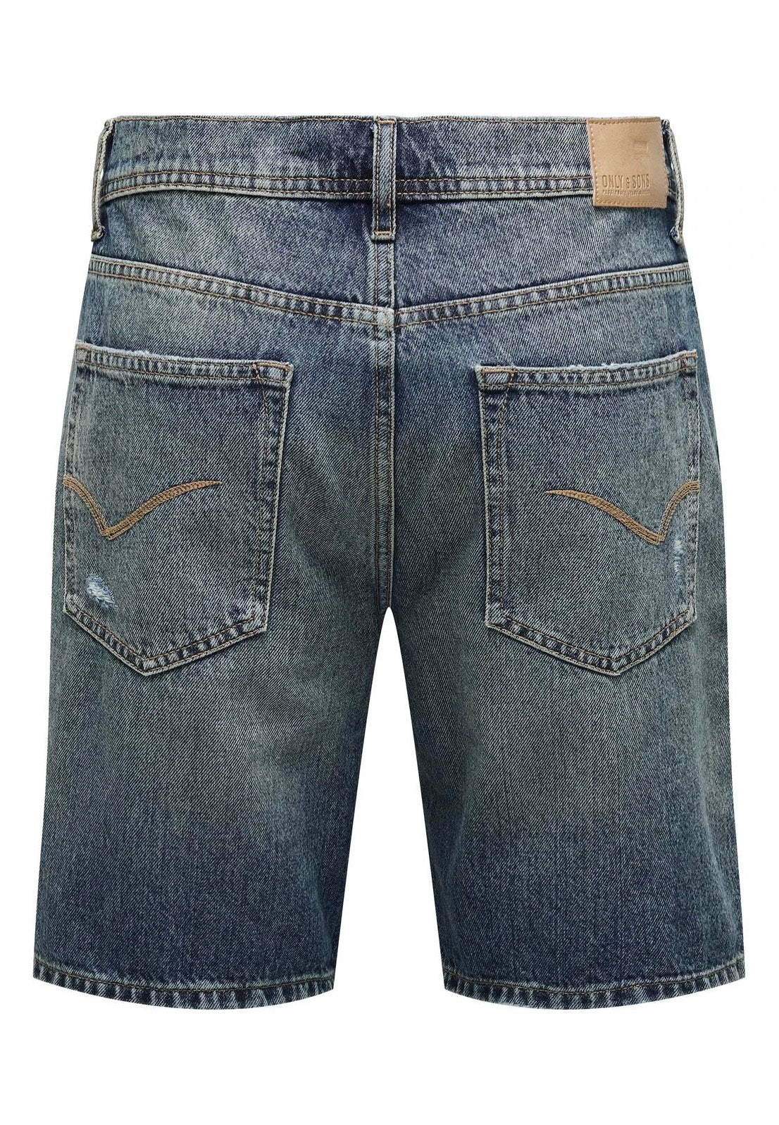 Only & Sons - Edge Ram Dark Blue Denim - Shorts | Men-Image