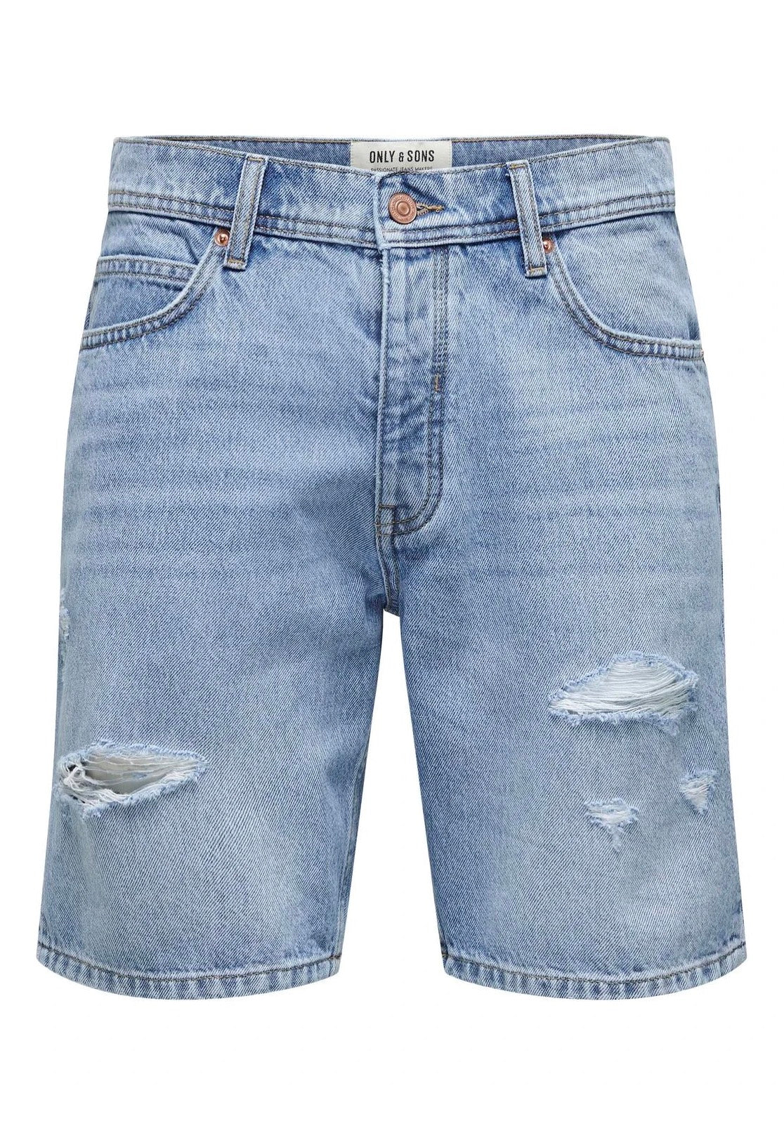 Only & Sons - Edge Ram Light Blue Denim - Shorts | Men-Image