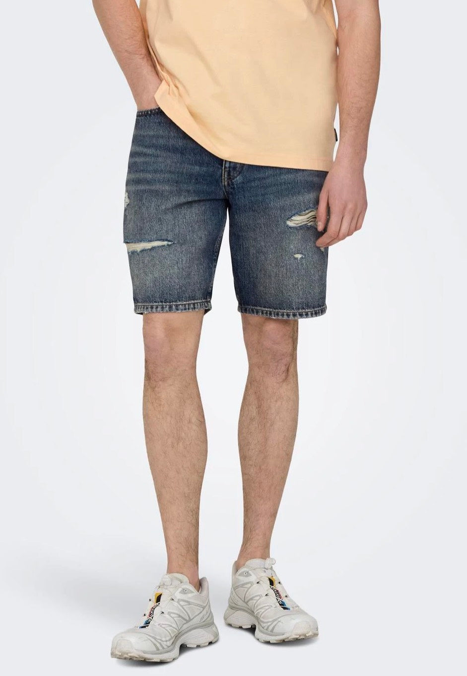 Only & Sons - Edge Ram Dark Blue Denim - Shorts | Men-Image