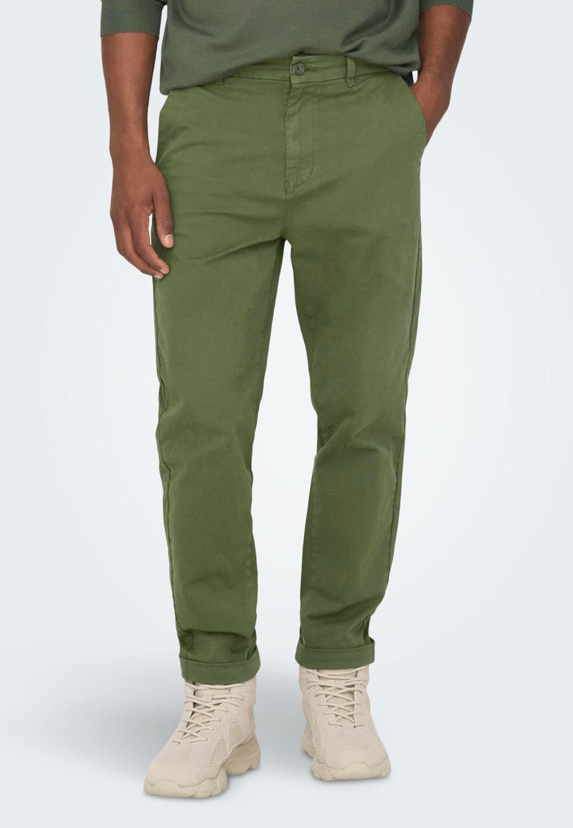 Only & Sons - Kent Cropped Winter Moss - Pants | Men-Image