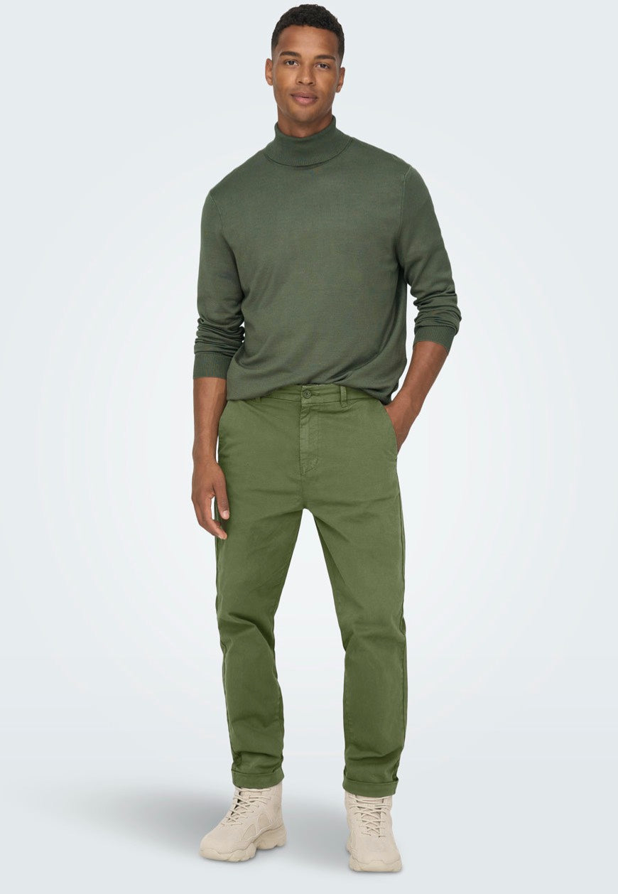 Only & Sons - Kent Cropped Winter Moss - Pants | Men-Image