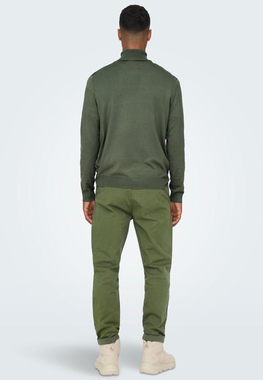 Only & Sons - Kent Cropped Winter Moss - Pants | Men-Image