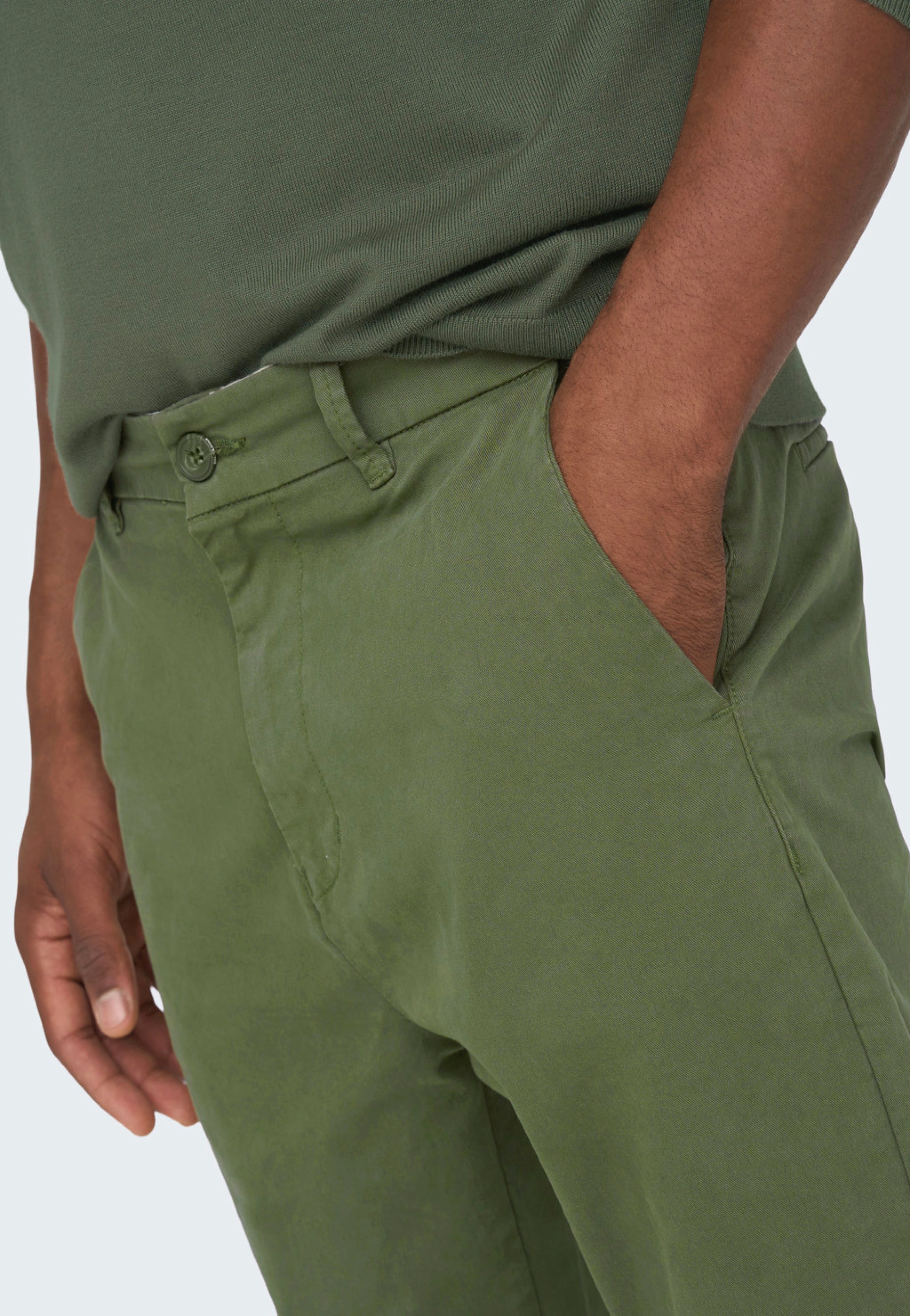 Only & Sons - Kent Cropped Winter Moss - Pants | Men-Image