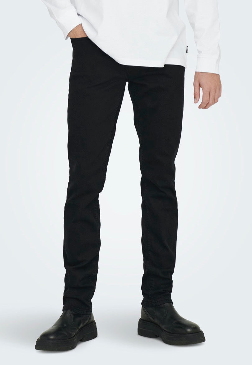 Only & Sons - Weft Reg Black Denim - Jeans | Men-Image