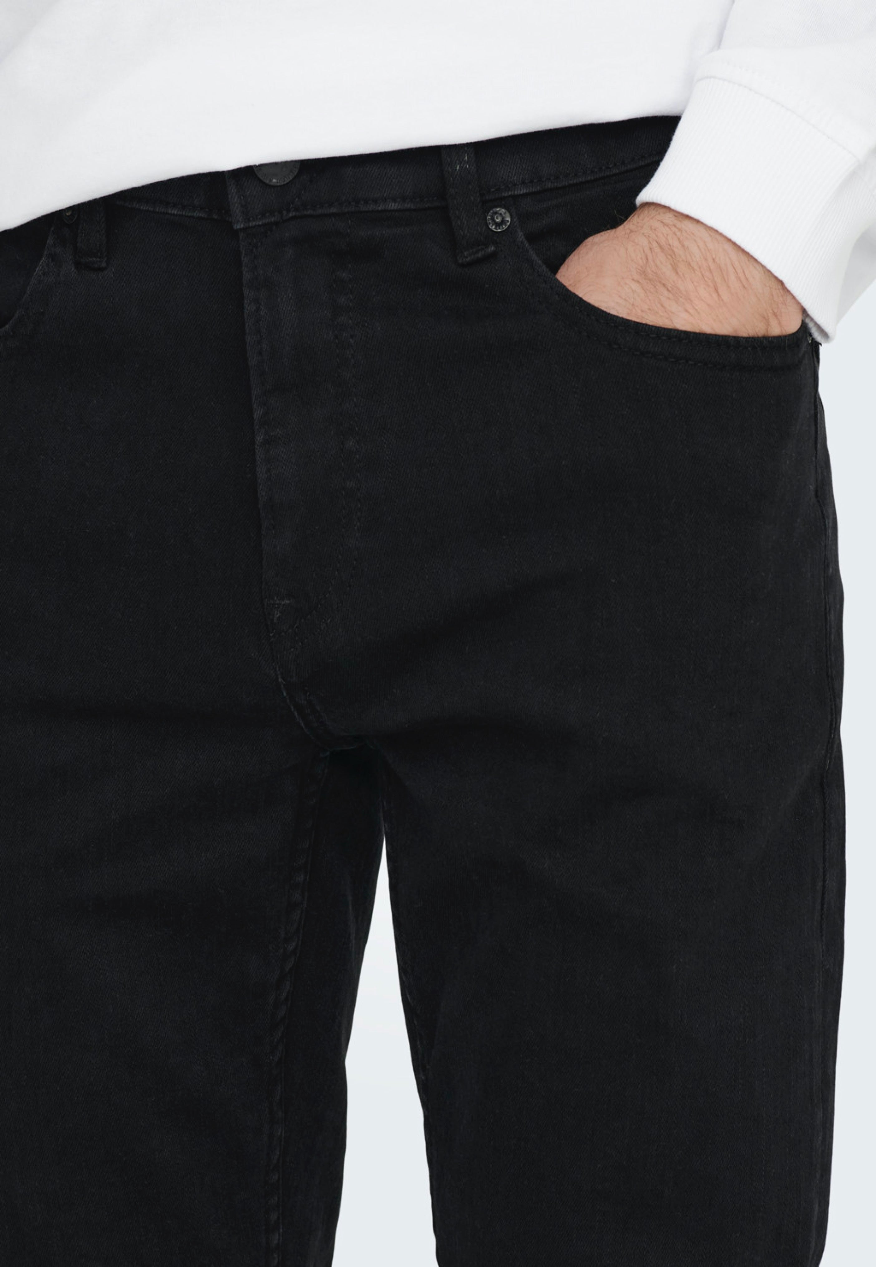 Only & Sons - Weft Reg Black Denim - Jeans | Men-Image