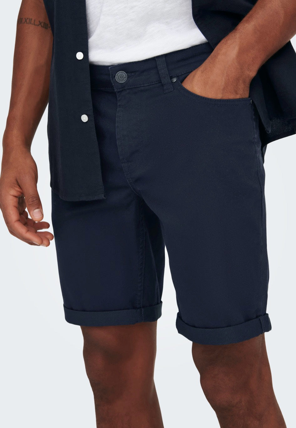 Only & Sons - Ply Life Reg Twill Dark Navy - Shorts | Men-Image