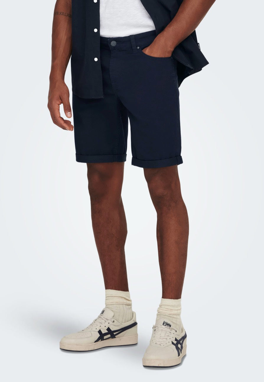 Only & Sons - Ply Life Reg Twill Dark Navy - Shorts | Men-Image