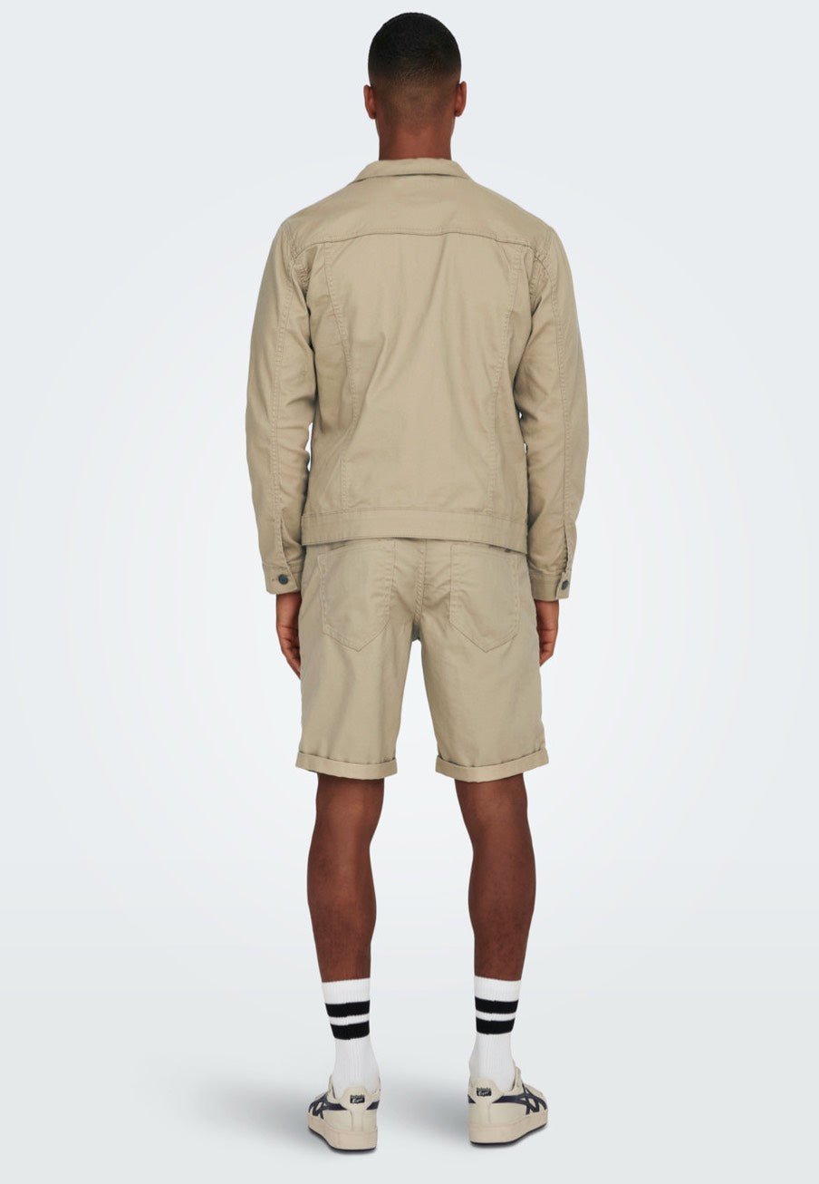 Only & Sons - Ply Life Reg Twill Chinchilla - Shorts | Men-Image