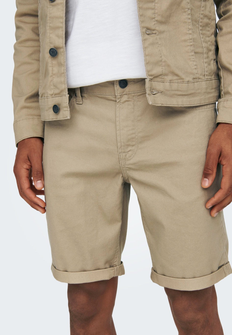 Only & Sons - Ply Life Reg Twill Chinchilla - Shorts | Men-Image